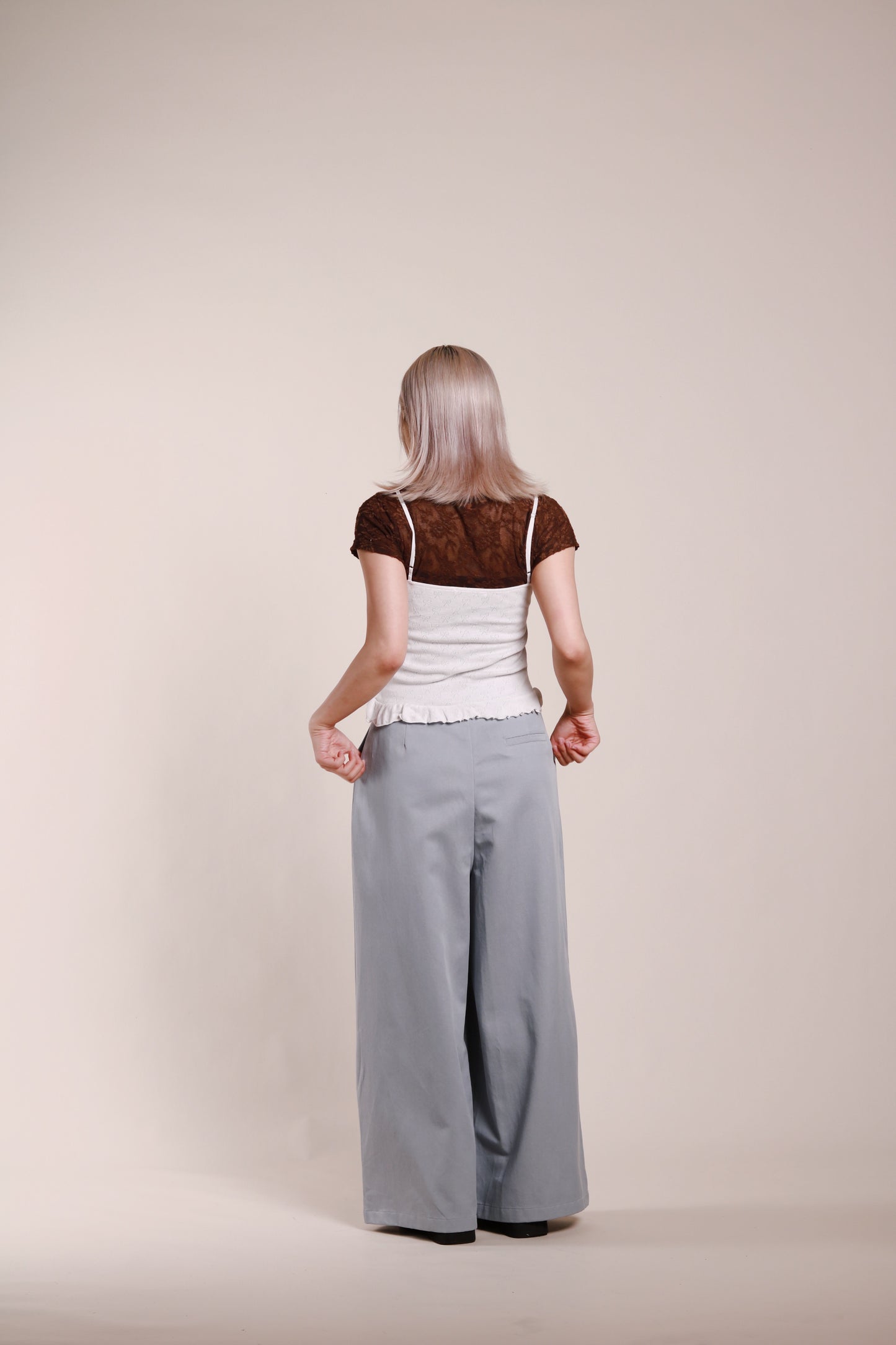 Mesh Flower Top (Brown)