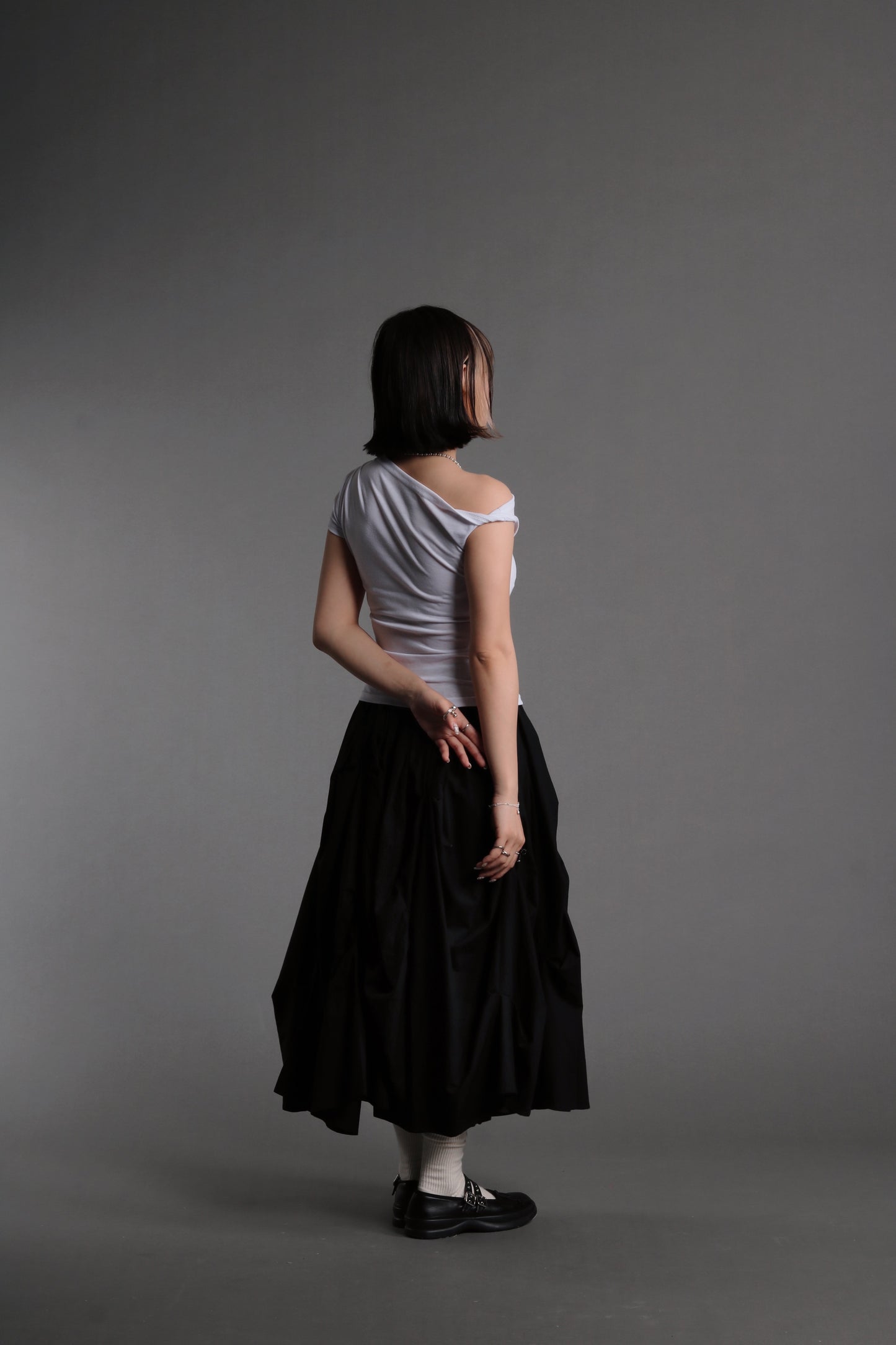 Doll Gathered Skirt (Black)