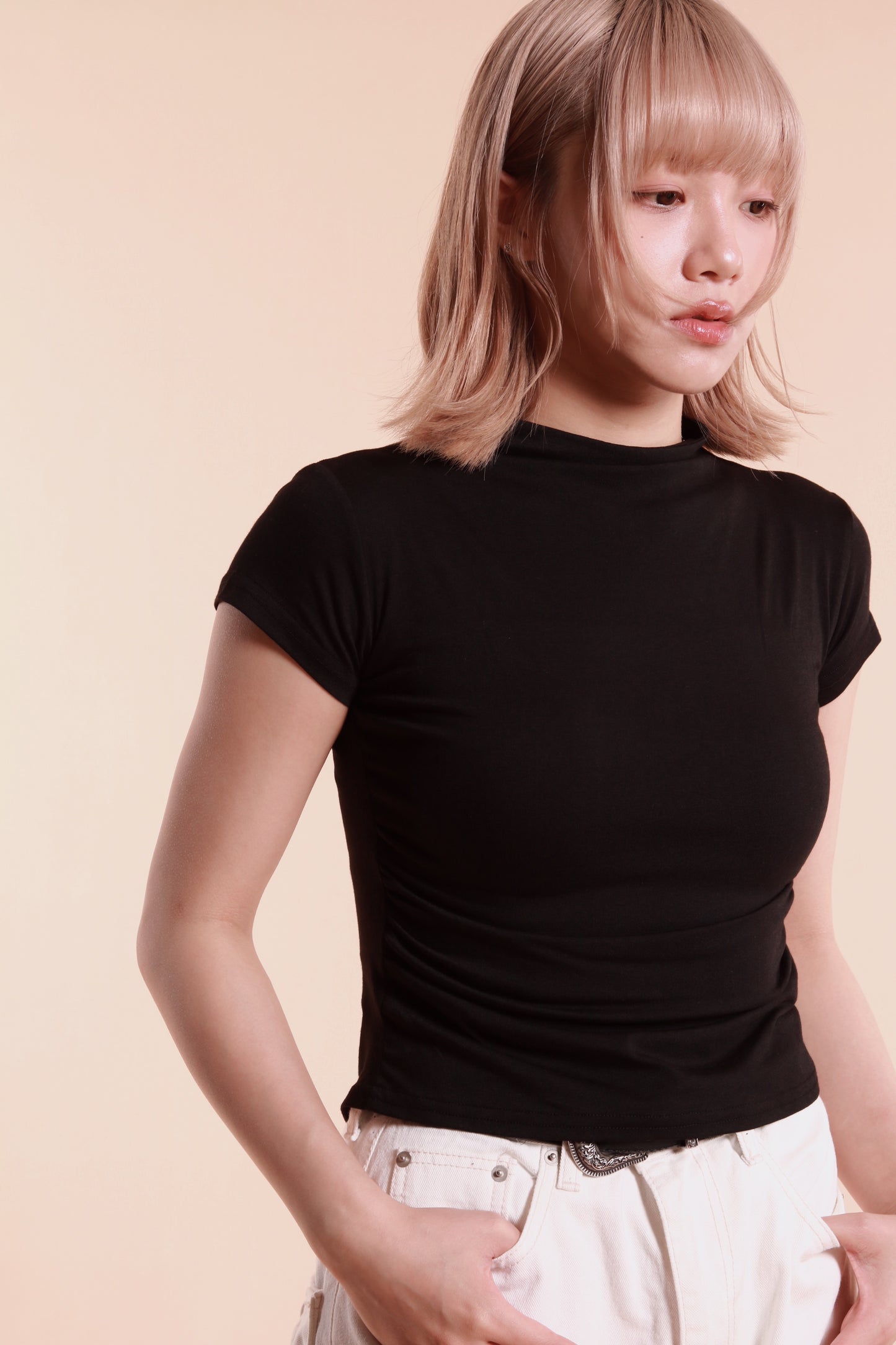 Gathered Tee (Black)