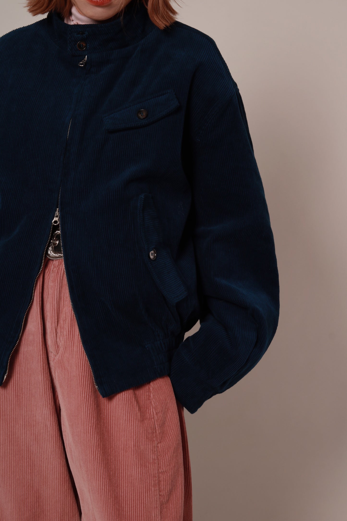 Unisex Corduroy Jacket (Navy)