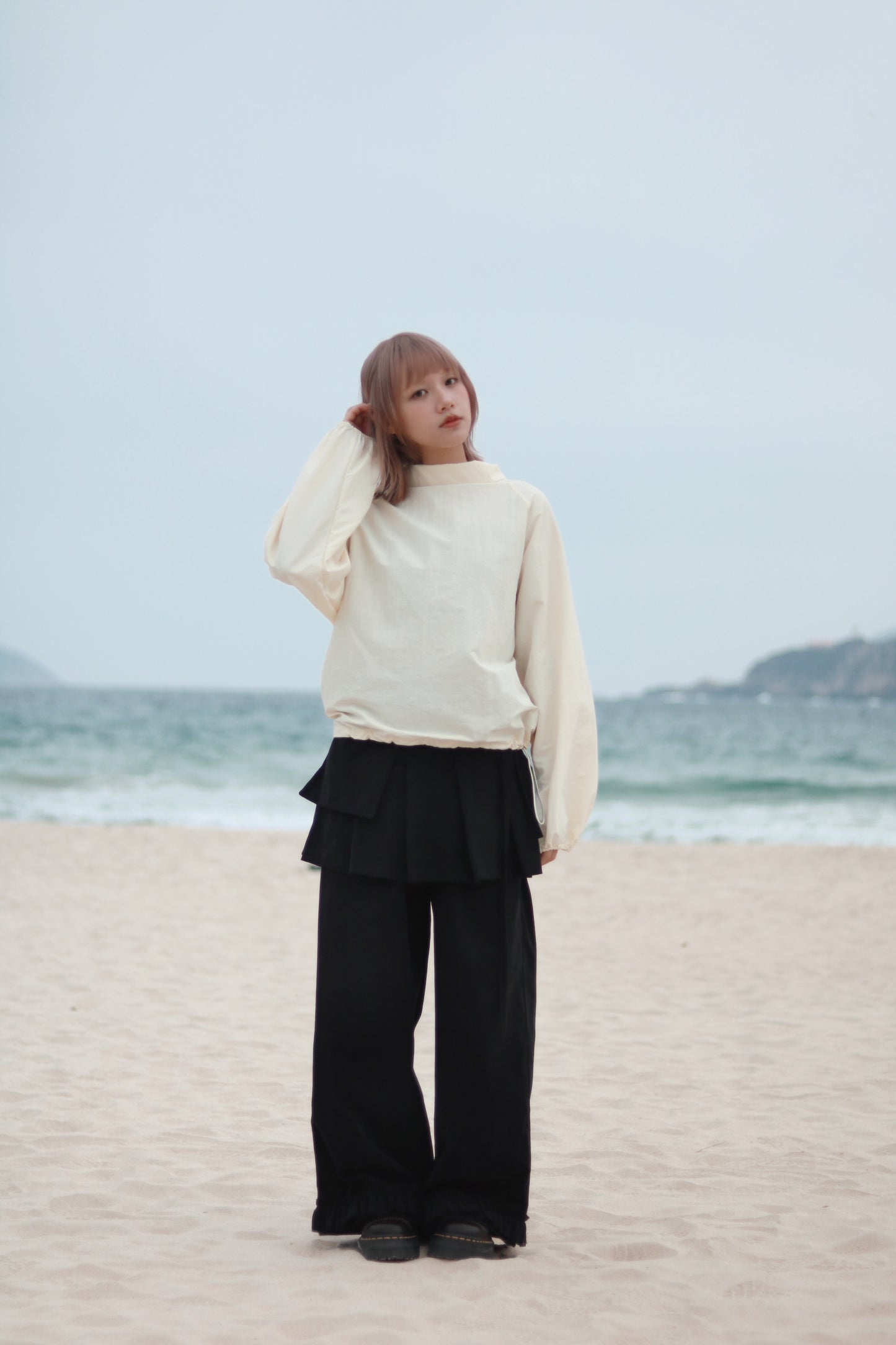 Funnel Neck Top (Butter)