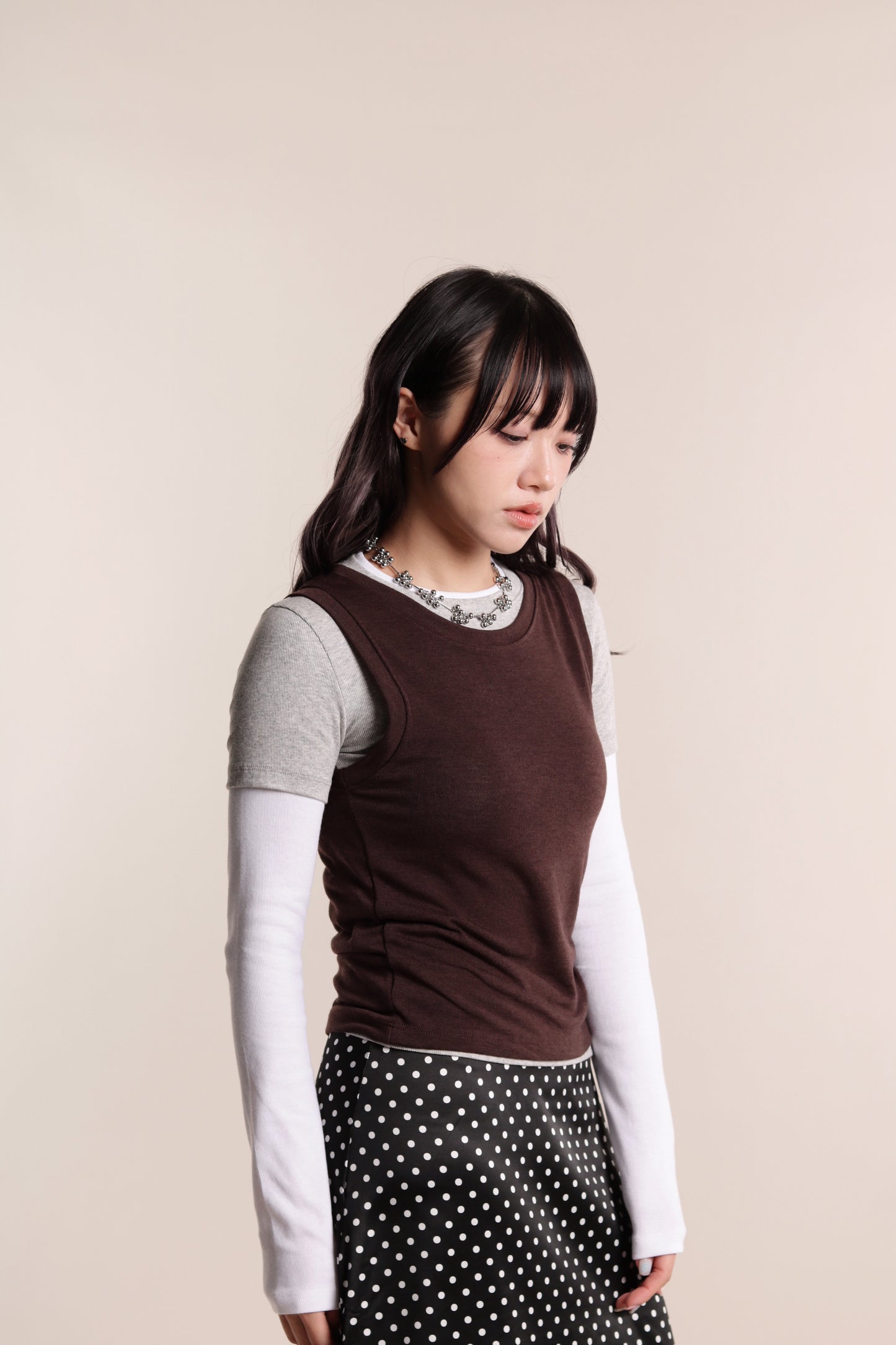 Aria Layered Top (Brown)