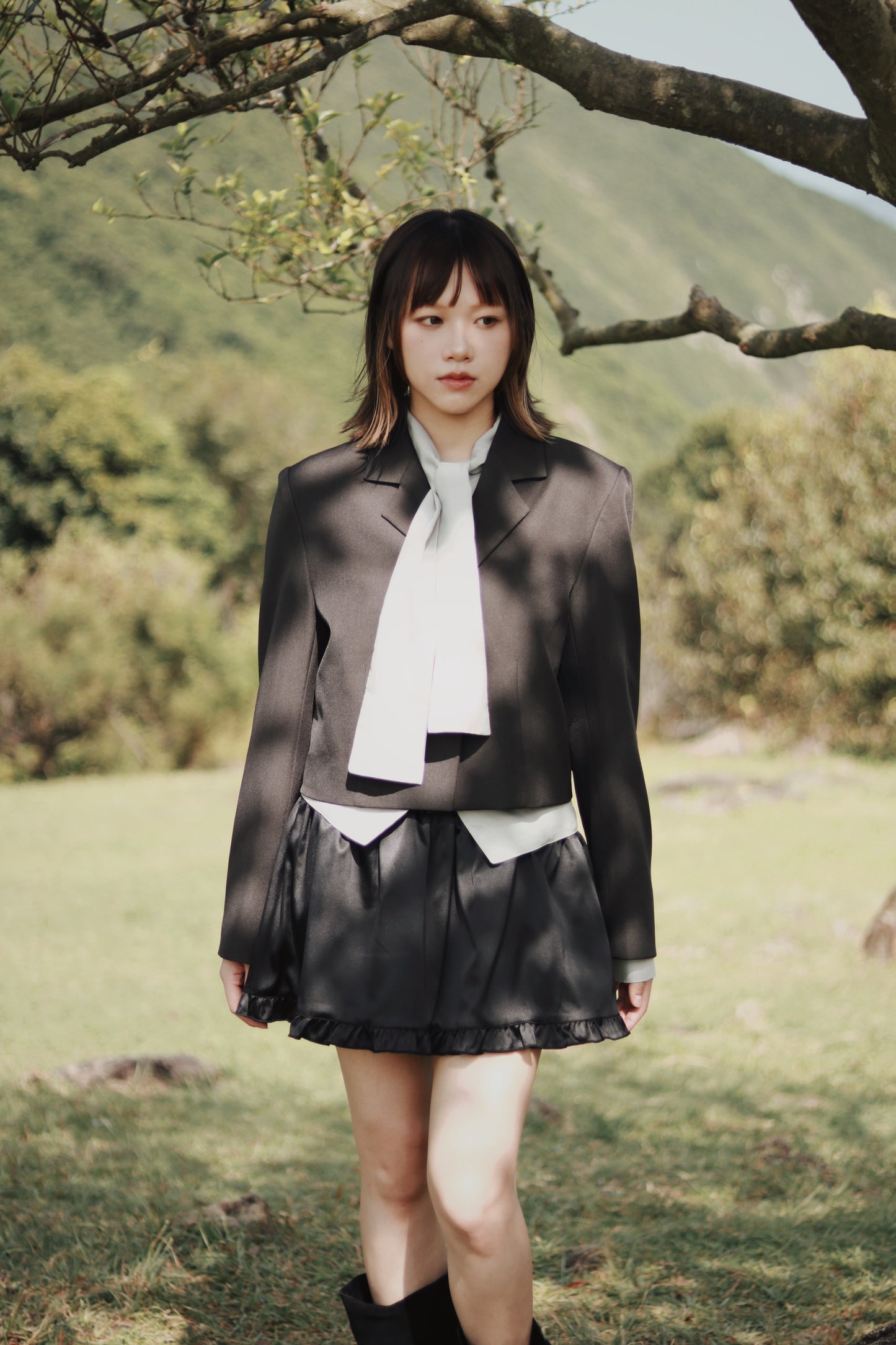 Doll Mini Ruffle Skirt (Black)