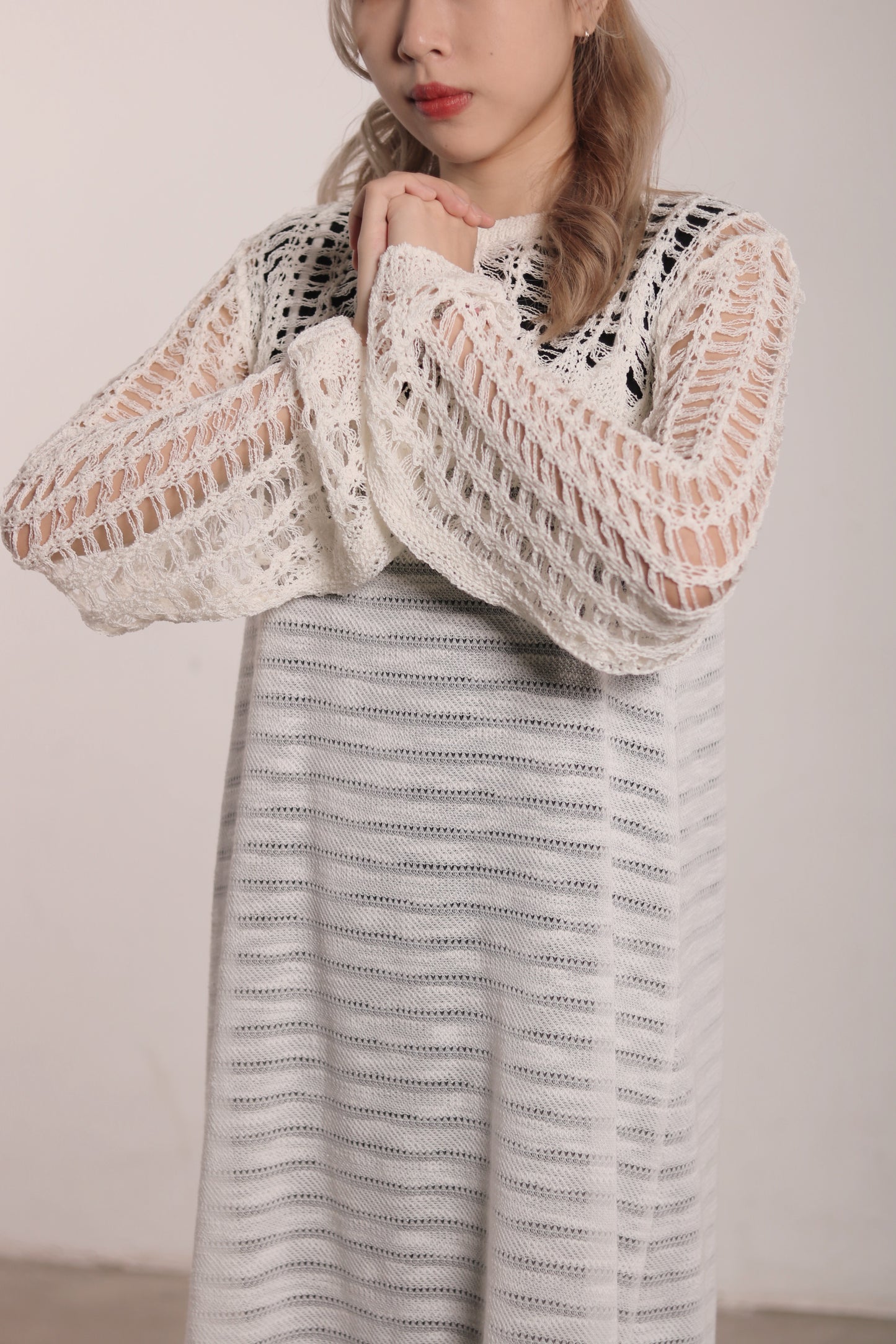 Net Crop Top (White)