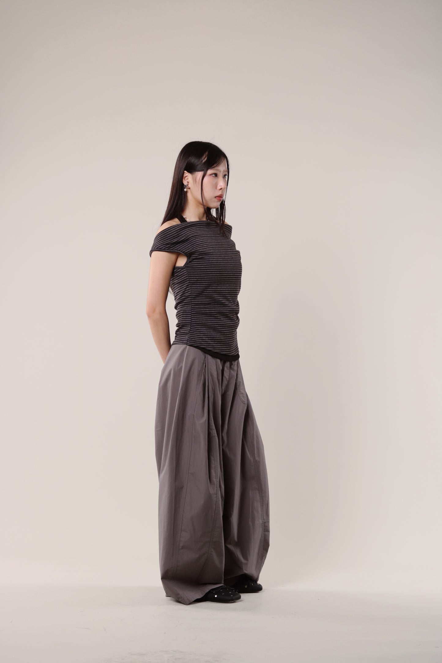 Lazy Striped Top (Black)