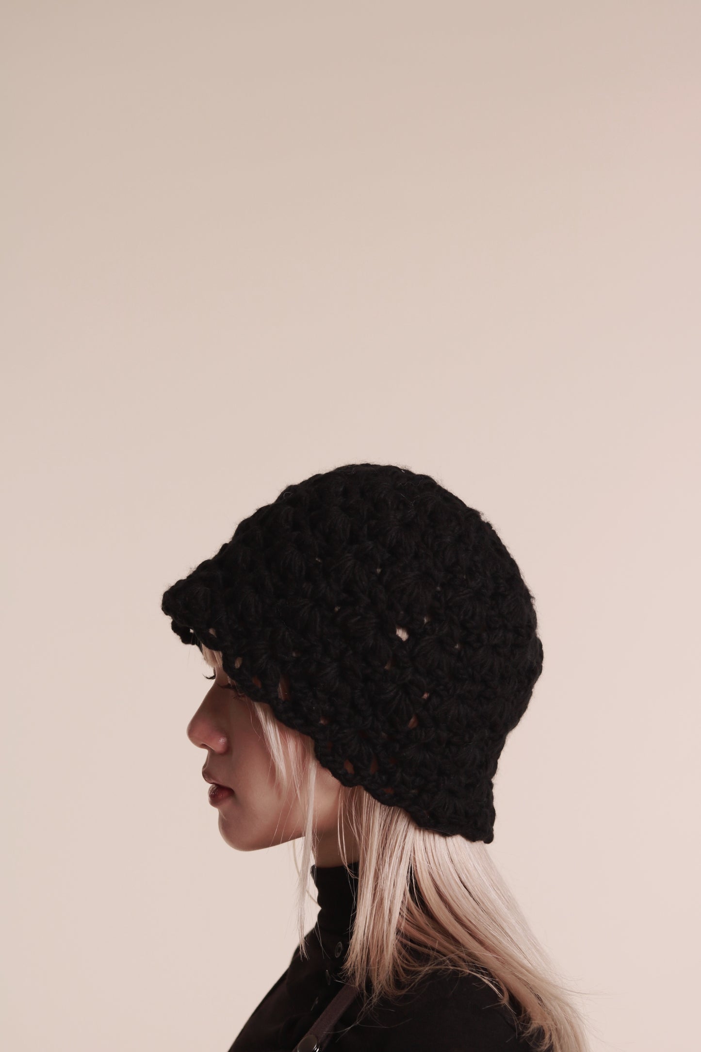 Knit Bucket Hat (Black)