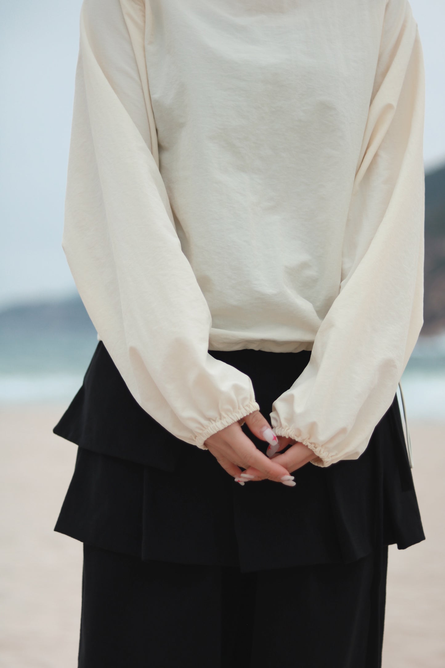 Funnel Neck Top (Butter)