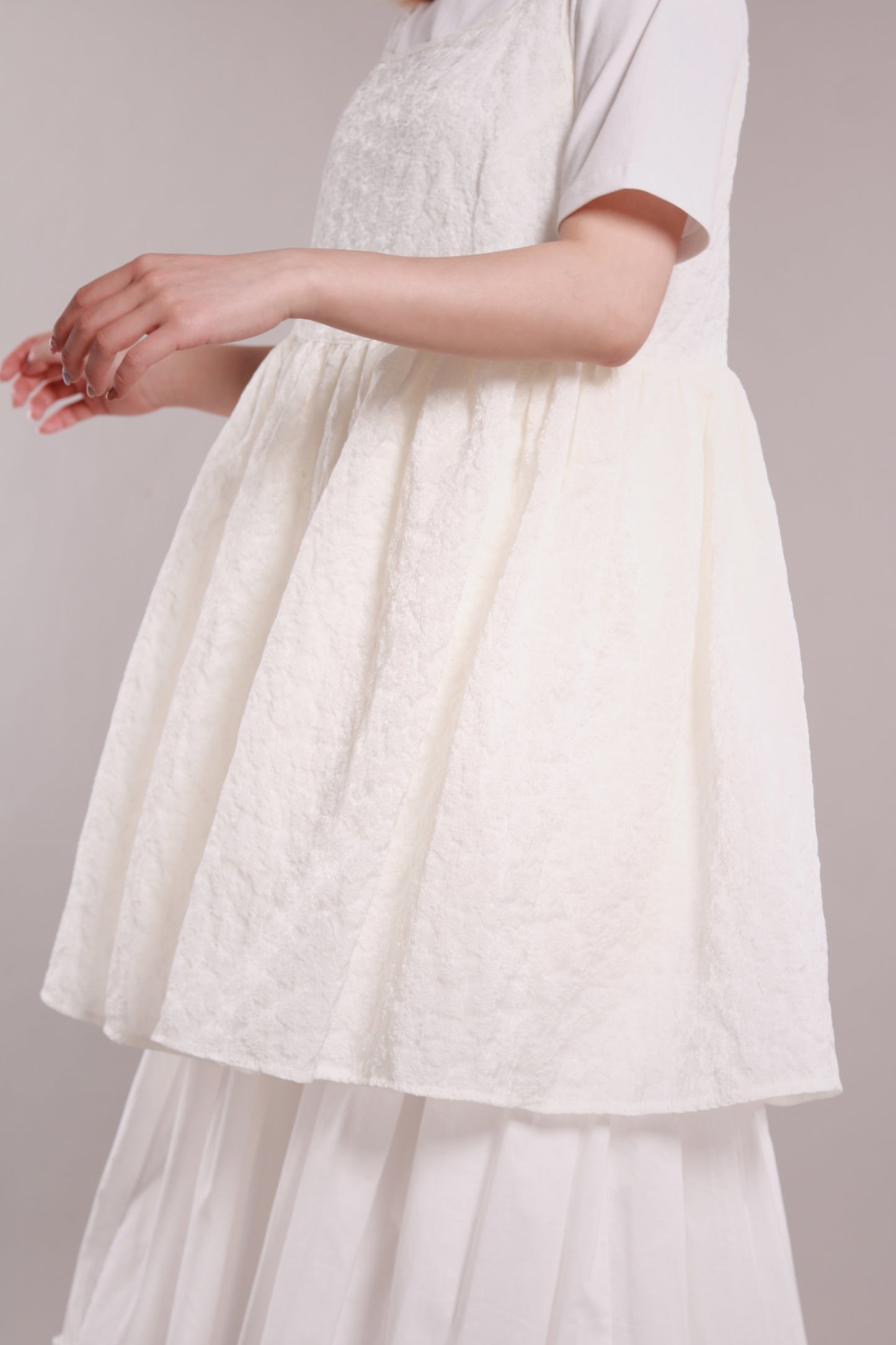 Mock Neck Tee (White)