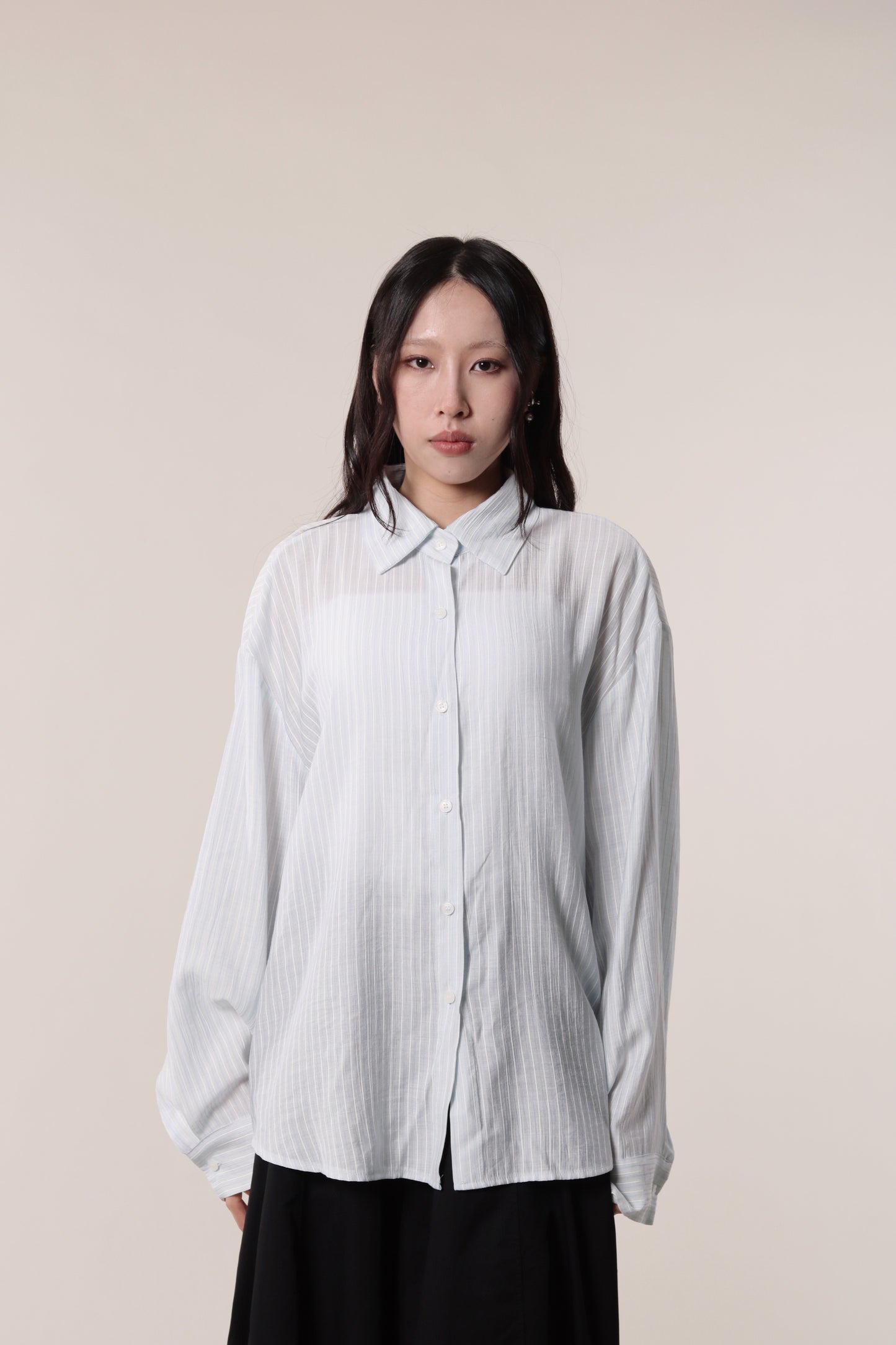 Autumn Striped Shirt (Baby Blue)