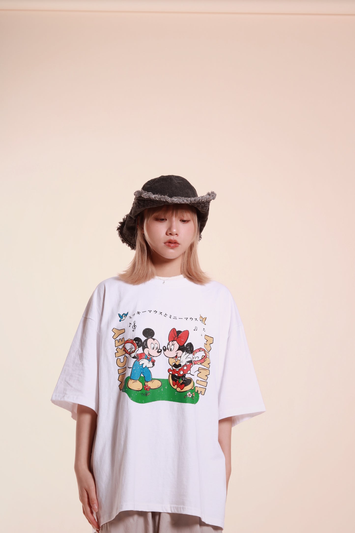 Oversized Mickey Tee (White)