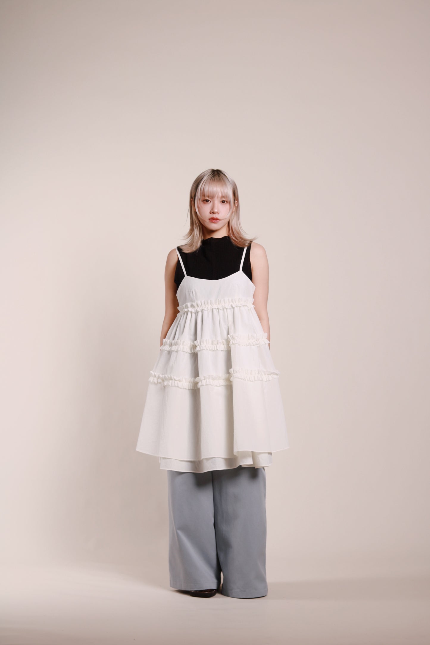 Doll Ruffle Dress (Ivory)