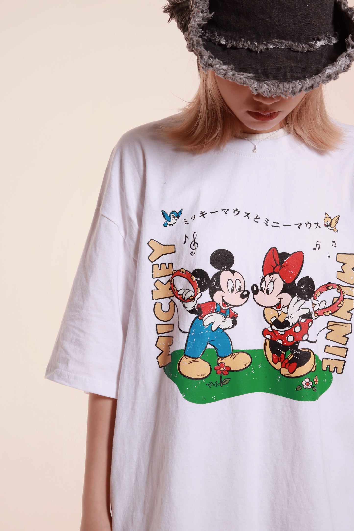 Oversized Mickey Tee (White)