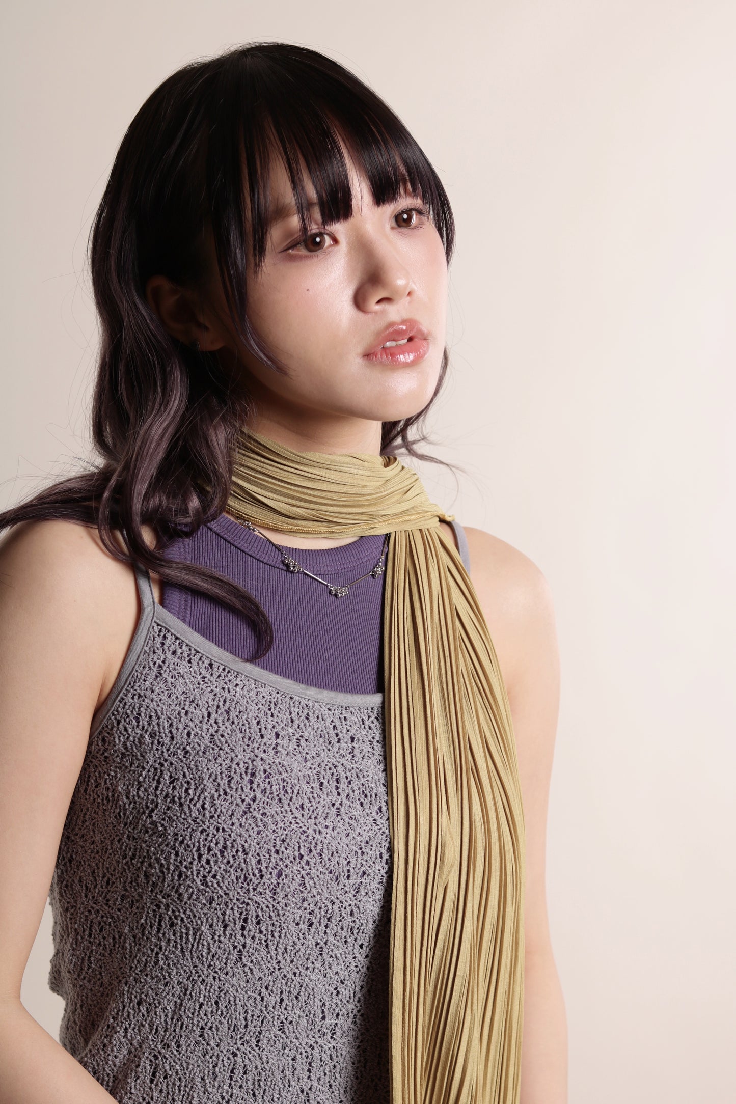 Mesh Sleeveless Top (Grey)