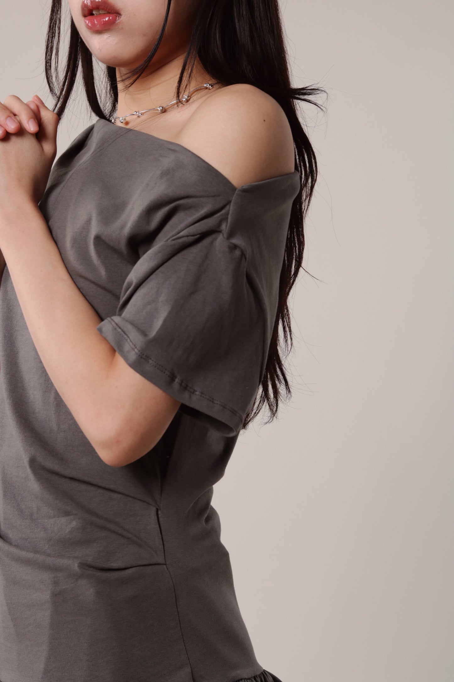 Ruffle Top (Charcoal)
