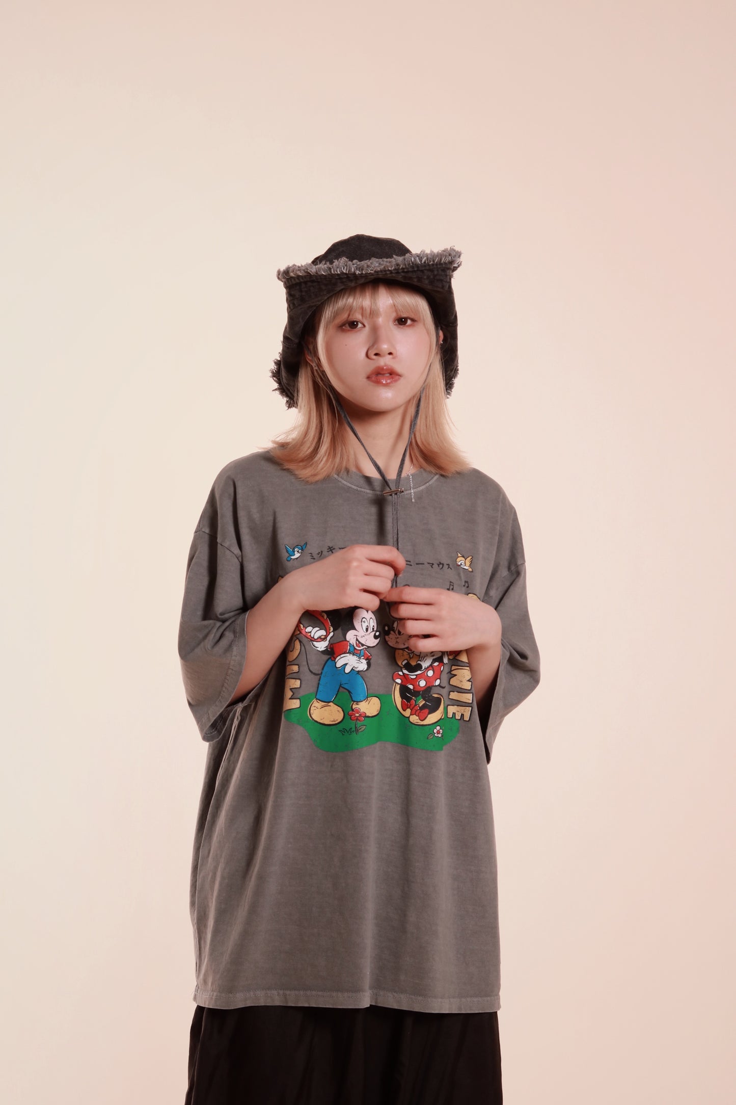 Oversized Mickey Tee (Grey)