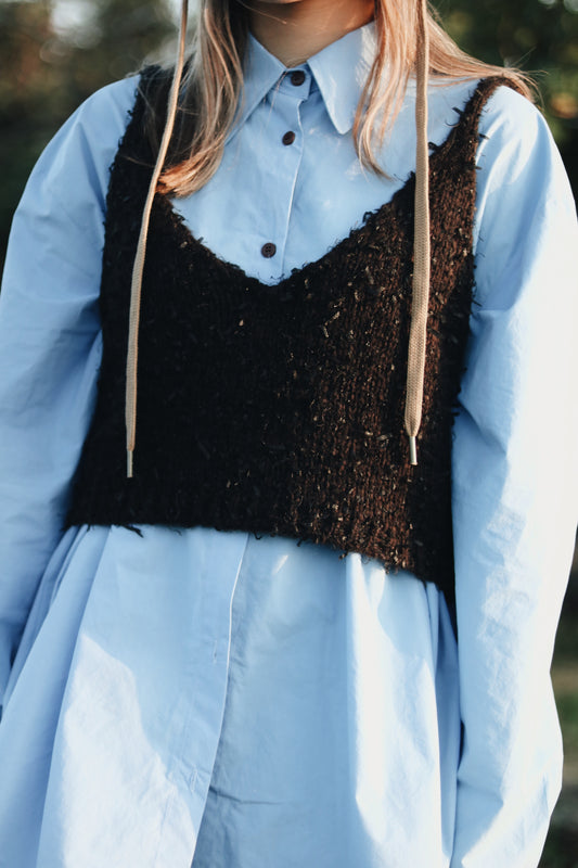 Knitted Vest (Black)