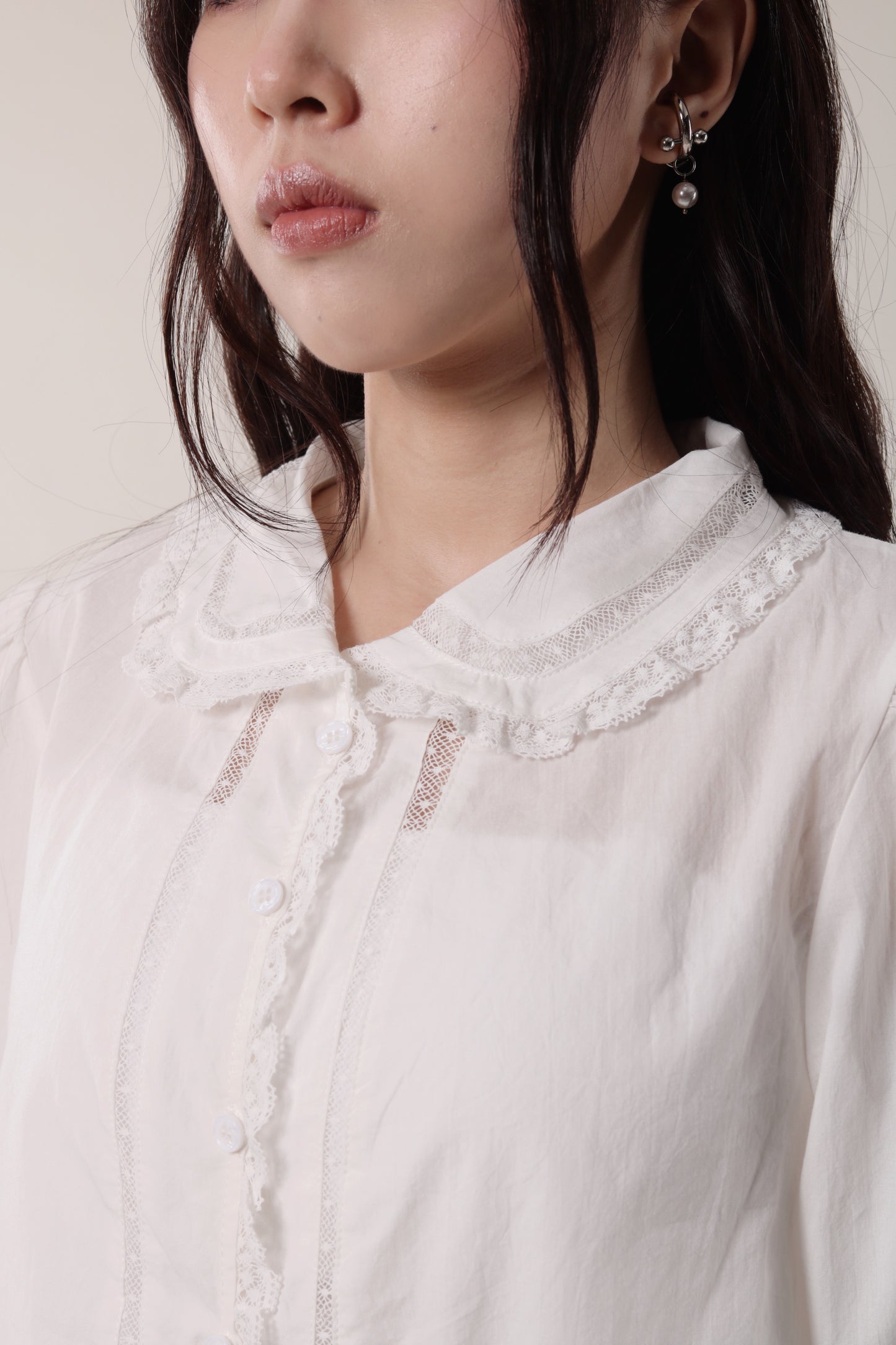 Retro Lace Shirt (White)