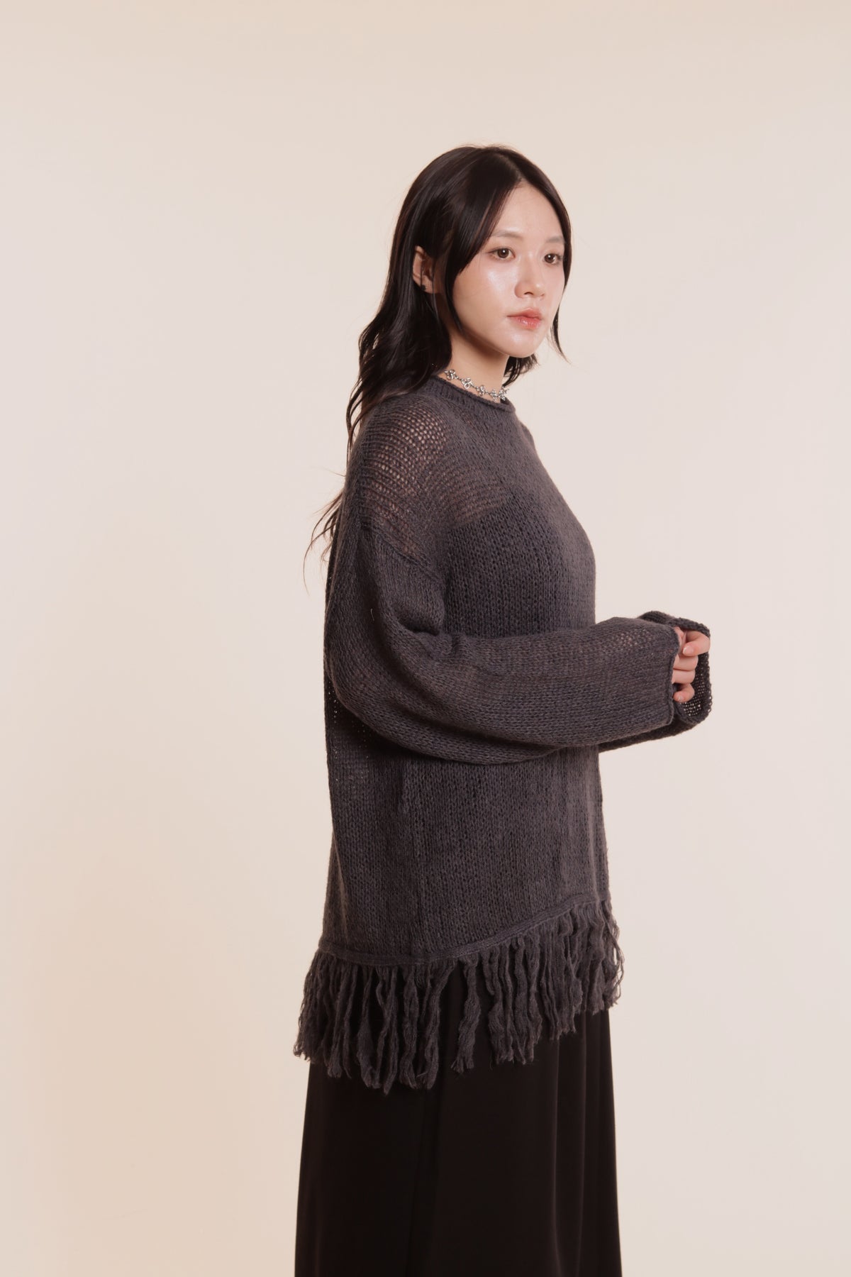 Soso Knit Top (Charcoal)