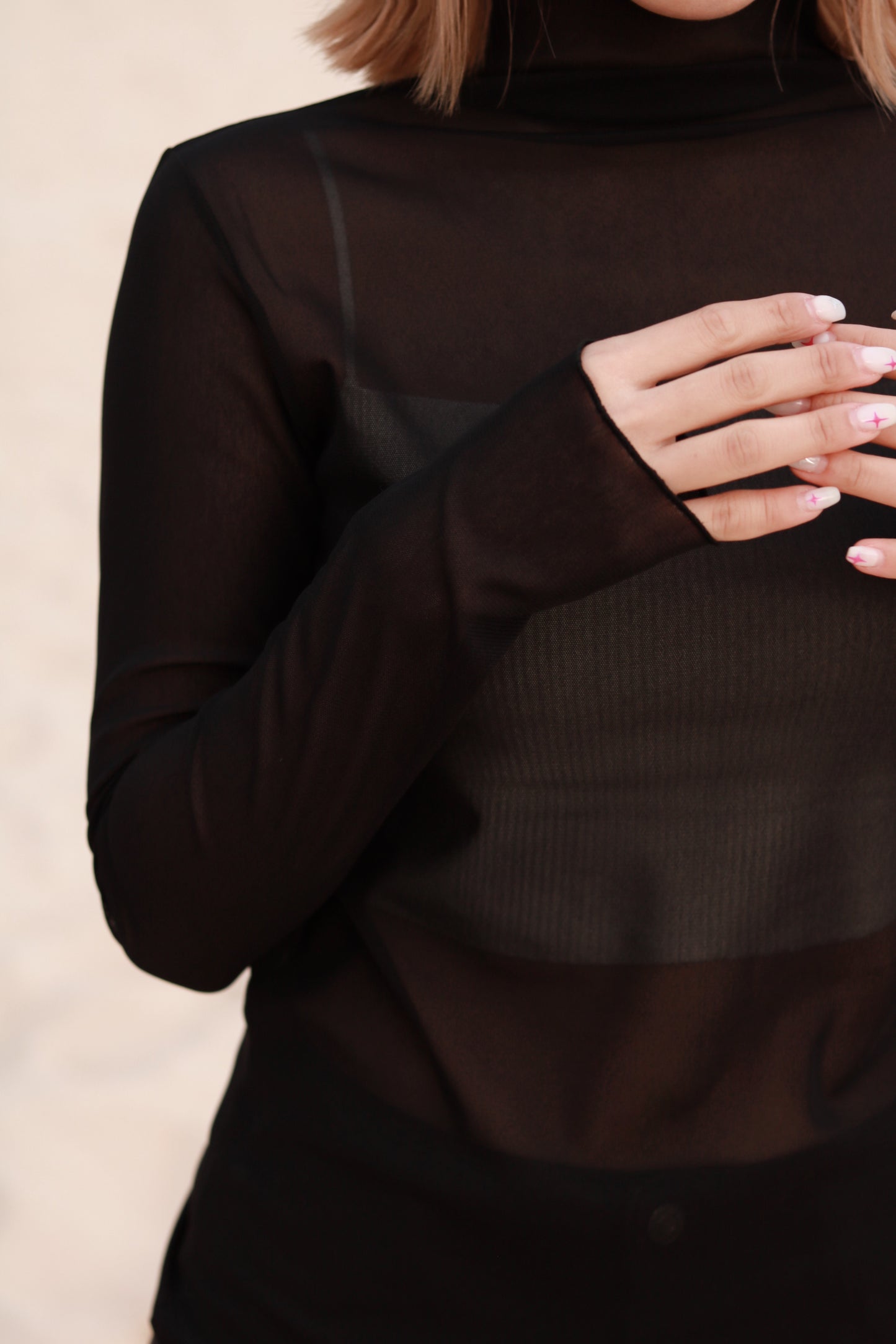 Spring See Through Top (Black)