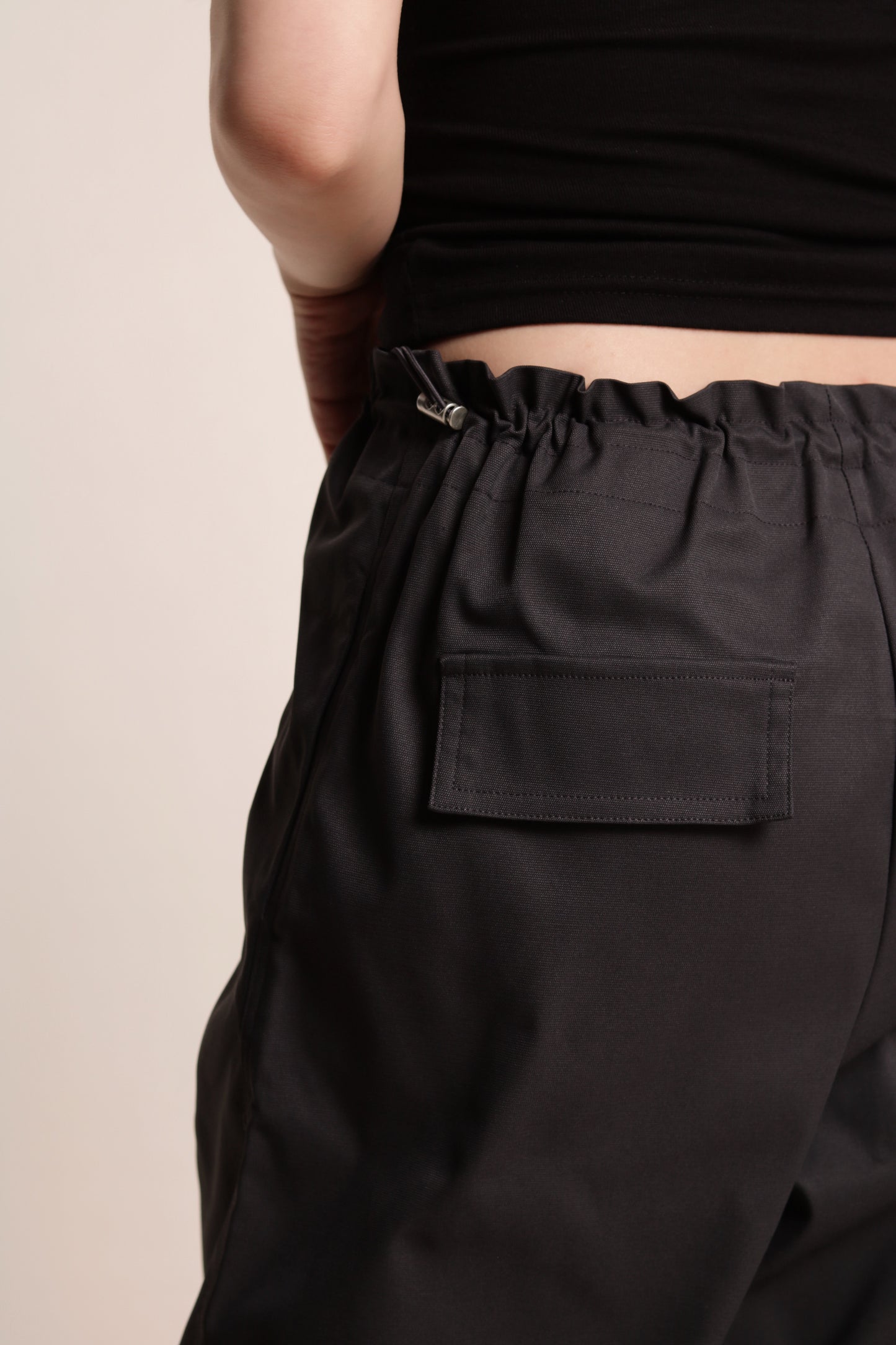 Delia Gathered Pants (Charcoal)