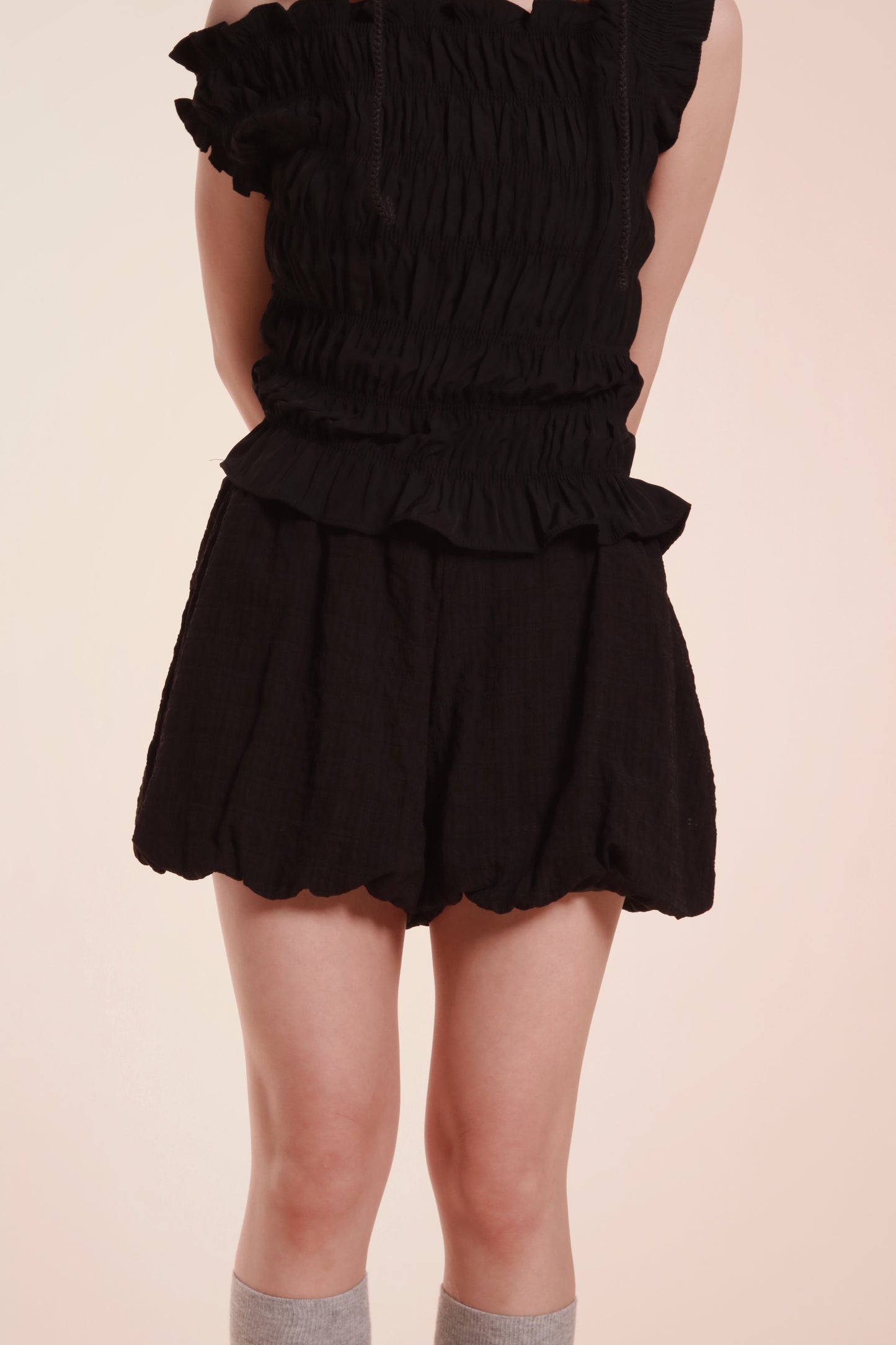 Checkered Pumpkin Shorts (Black)