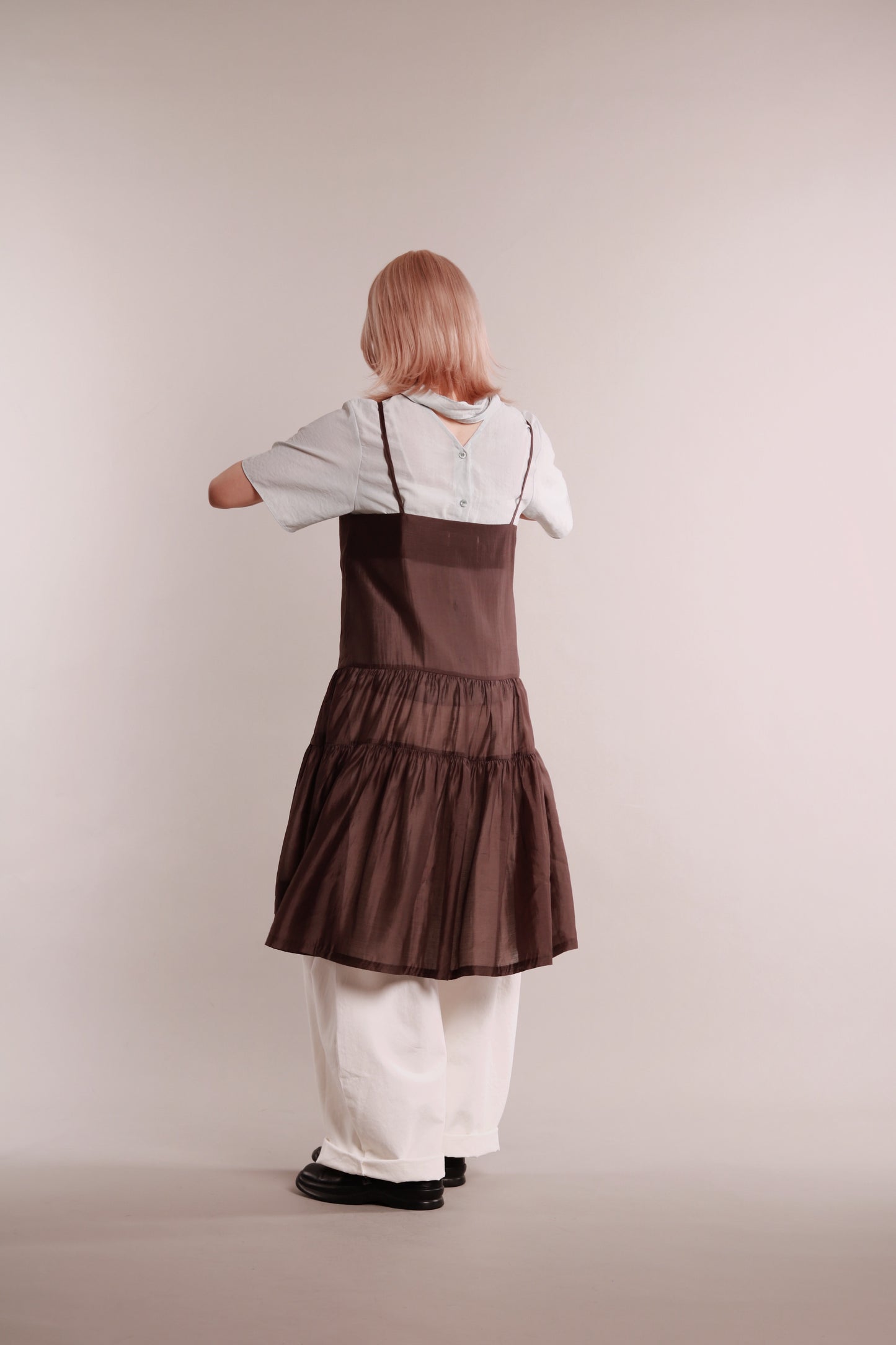 See Through Tie Top (Sky)