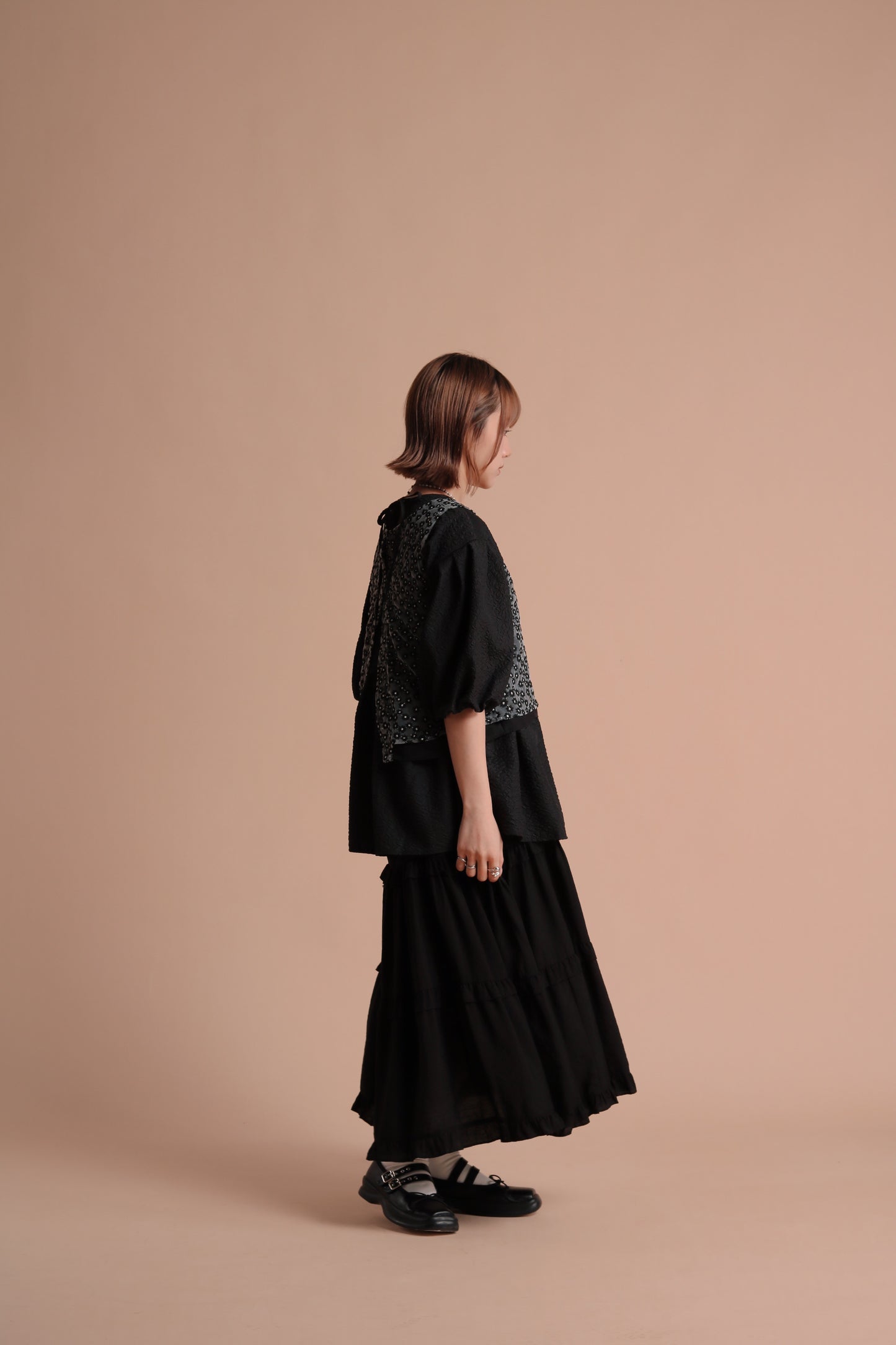 Alva Ruffle Dress (Black)