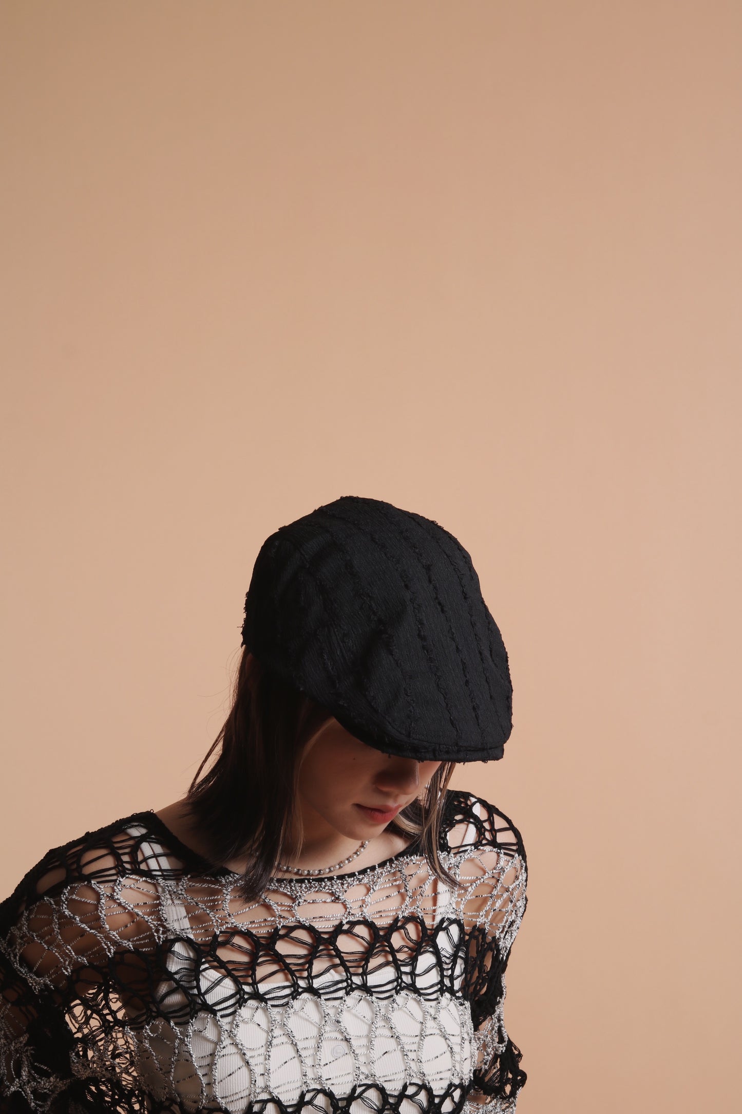 Frayed News Cap (Black)