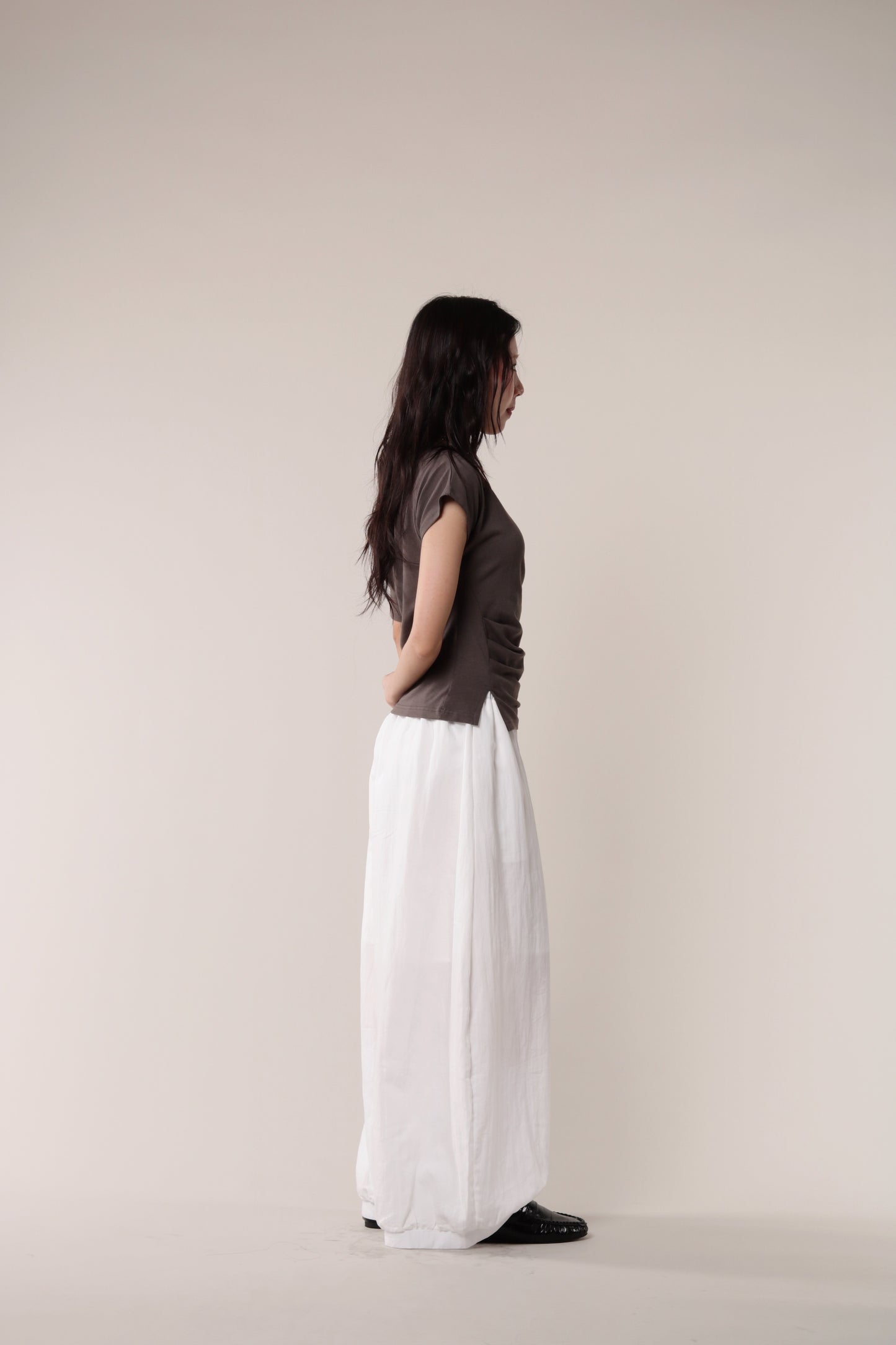 Linen Bubble Pants (White)
