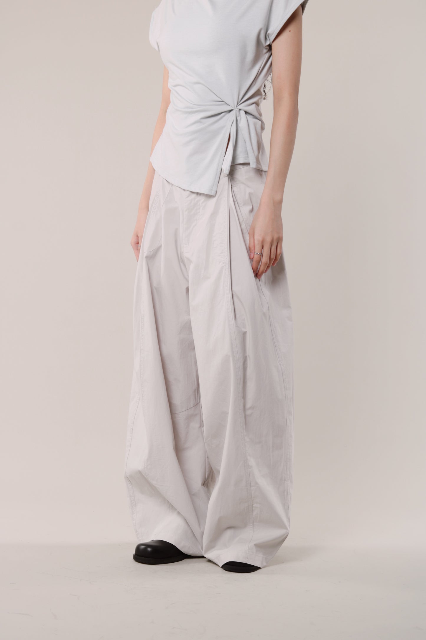 Wide Leg Pants (Light Grey)