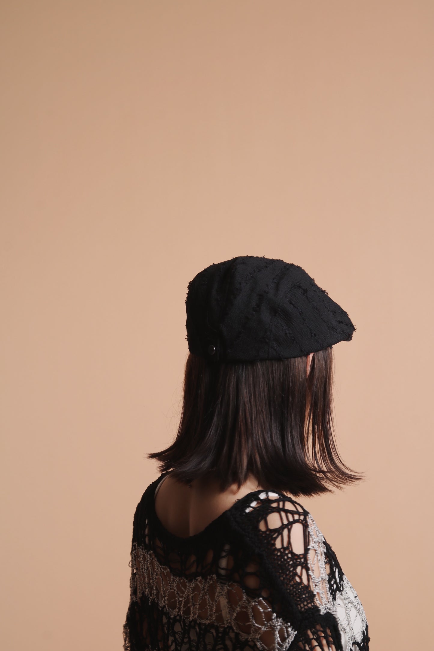 Frayed News Cap (Black)