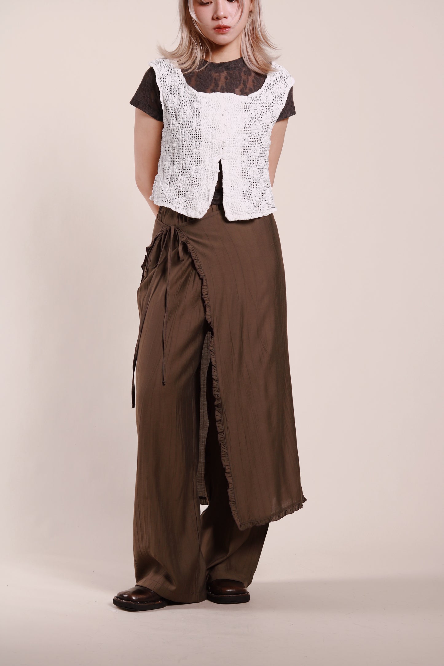 Wanda Layered Pants (Brown)