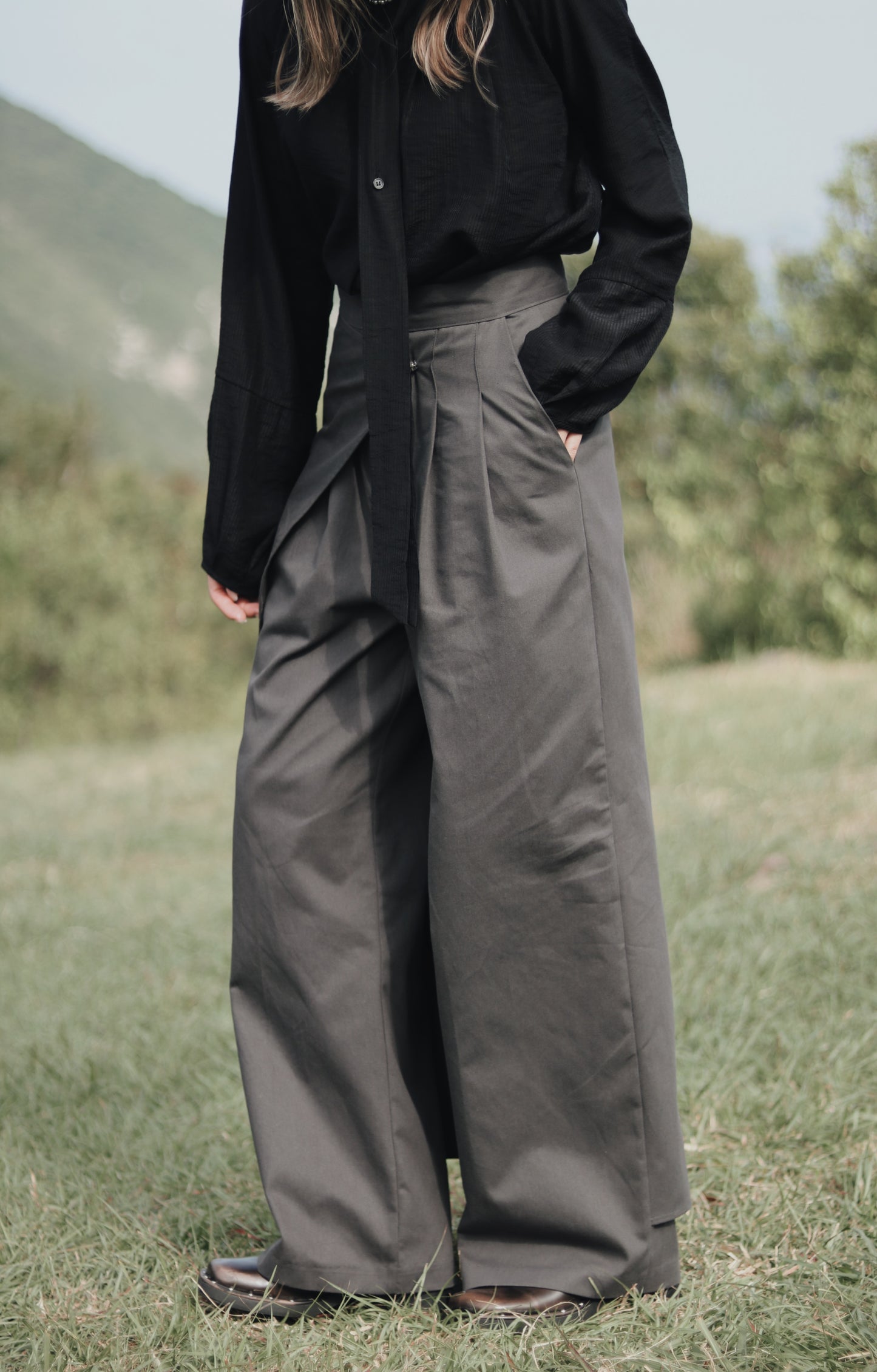Layered Pants (Charcoal)
