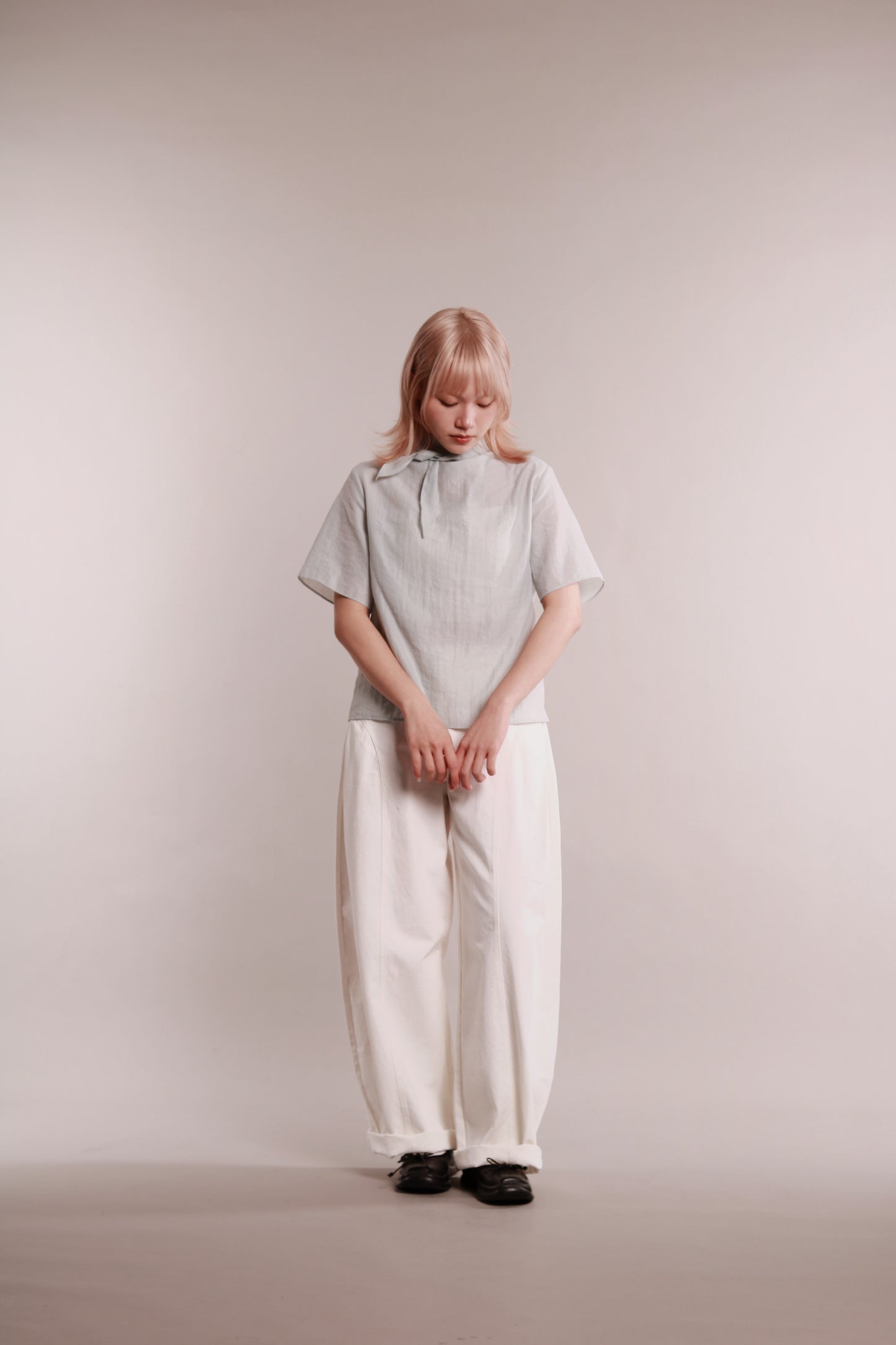 See Through Tie Top (Sky)