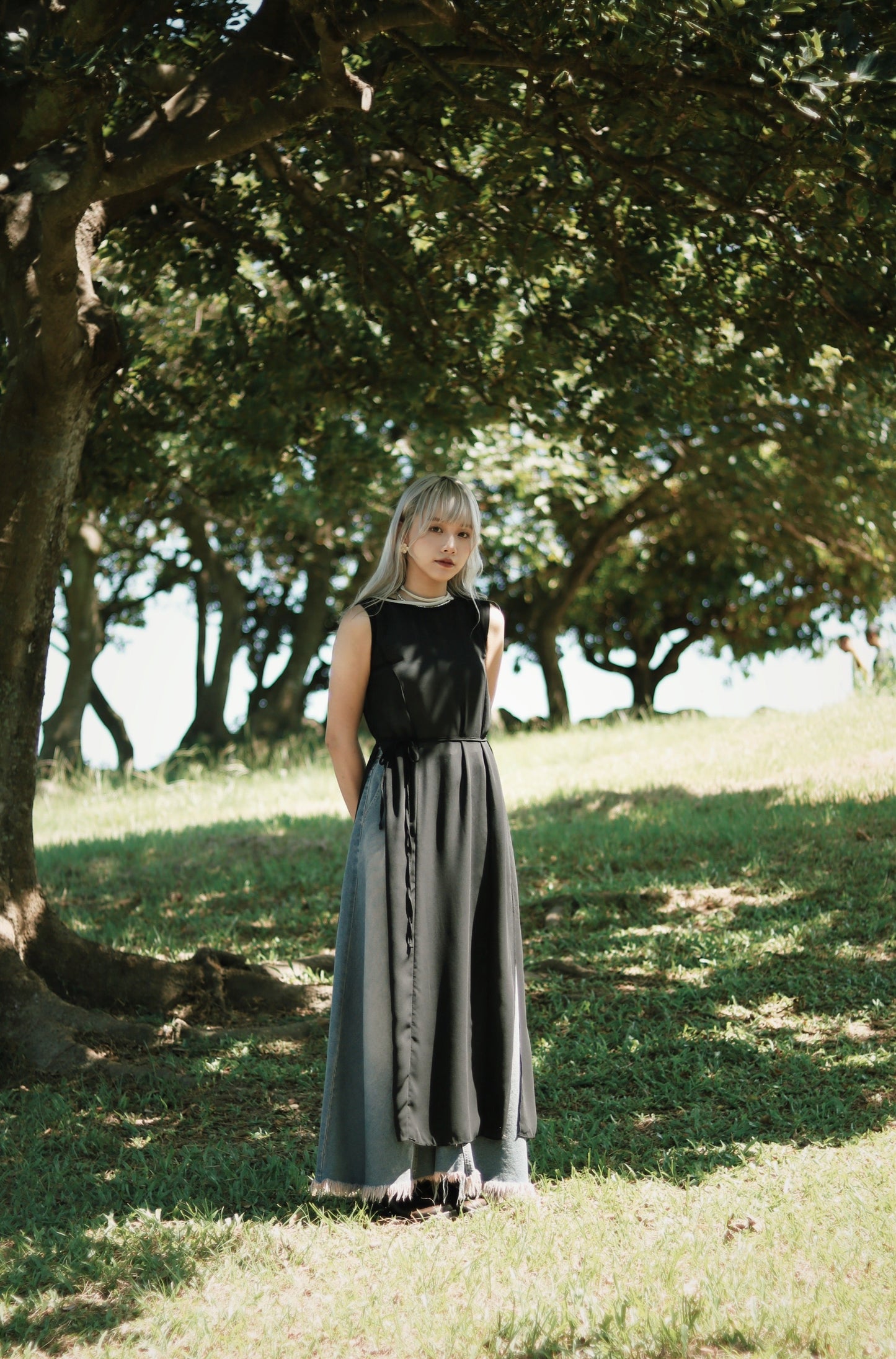 Double Slit Dress (Black)