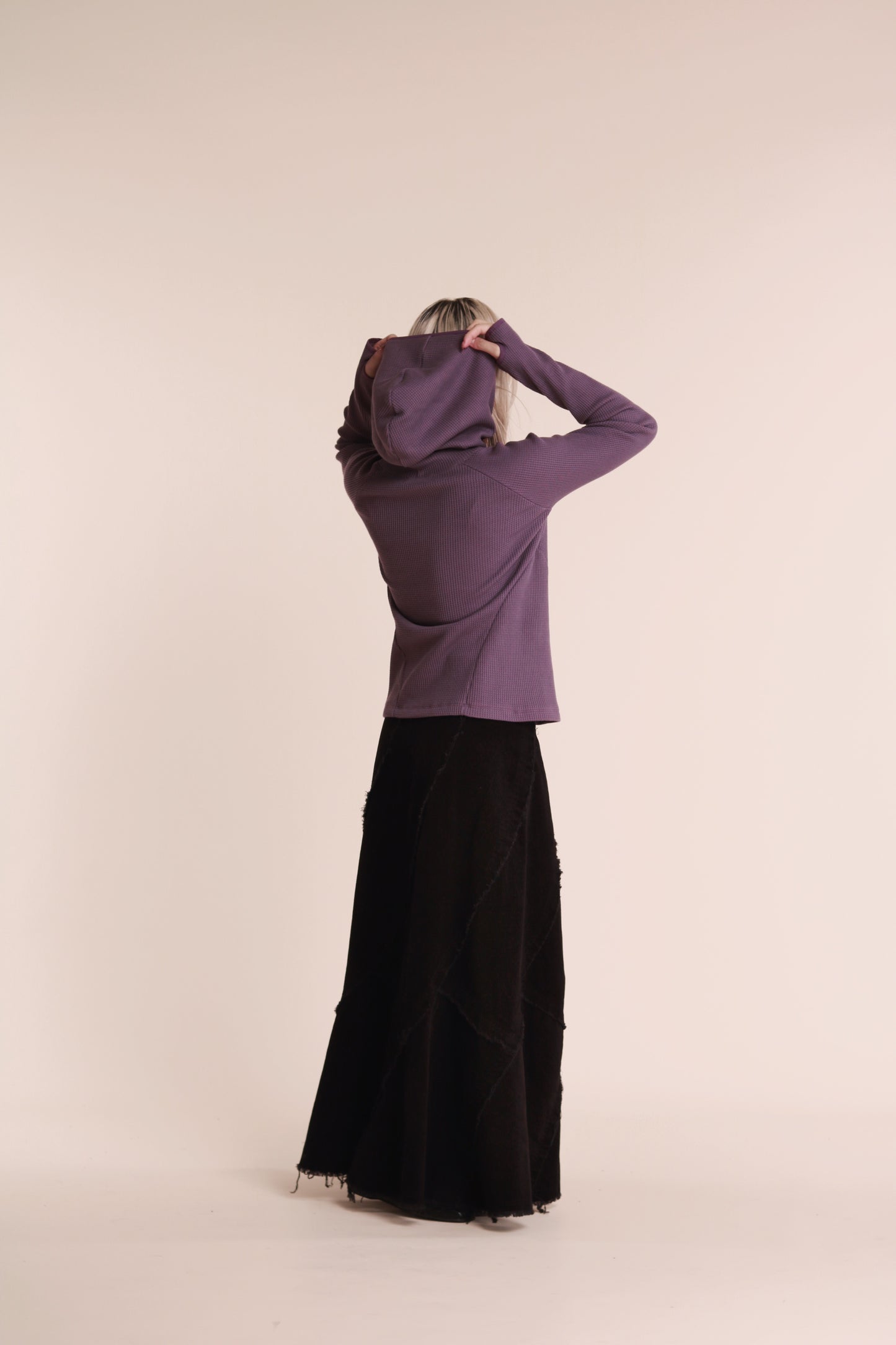 Frayed Mermaid Skirt (Black)