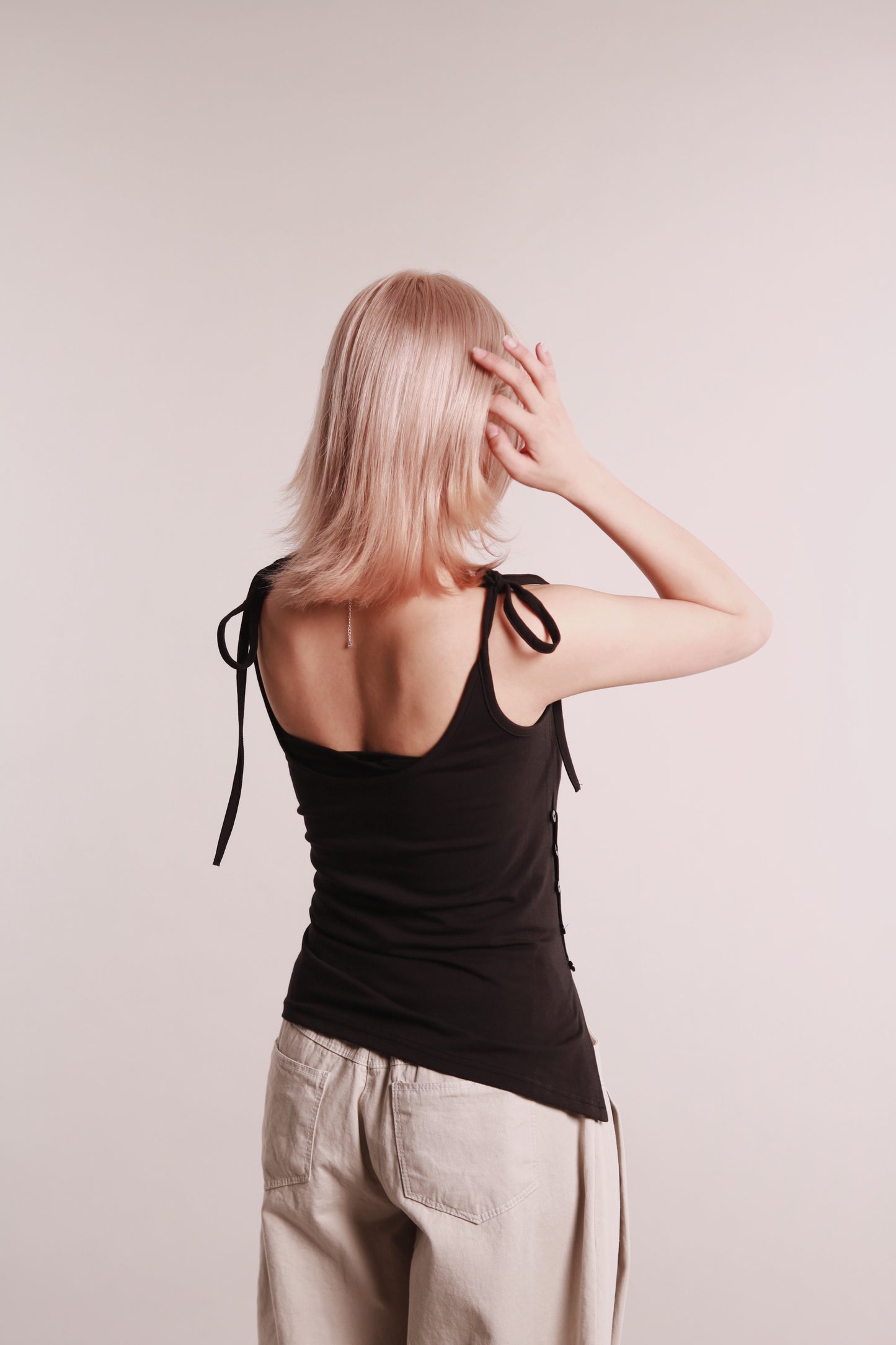 Side Cut Dance Top (Black)