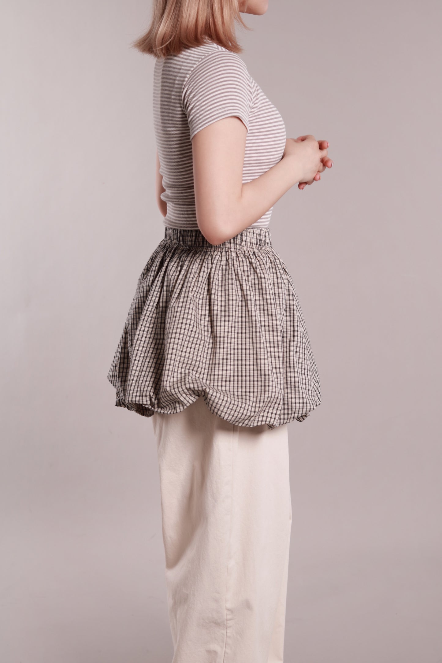 Ballon Mini Skirt (Beige)