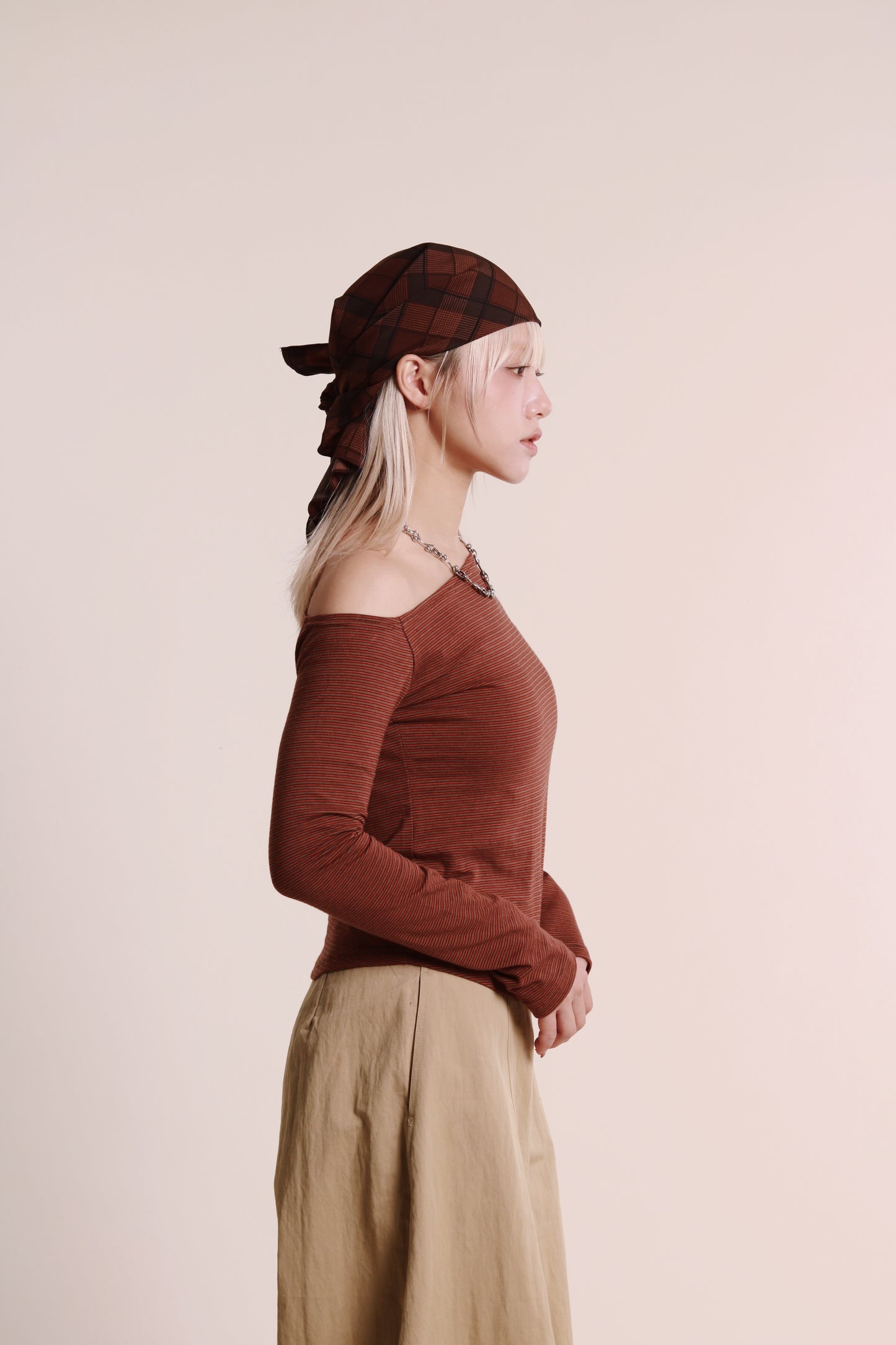 Checkered Scarf (Brown)