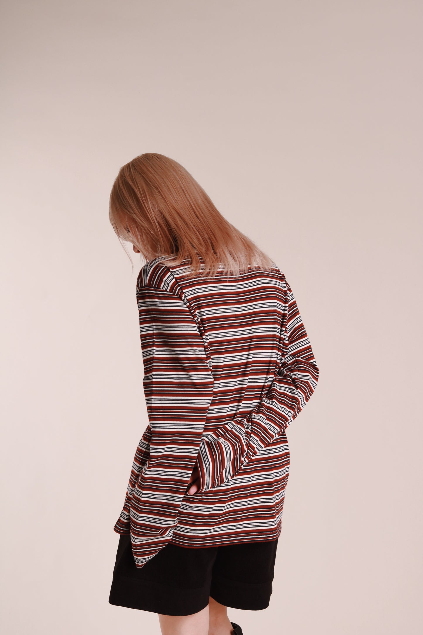 Striped Polo Top (Wine)