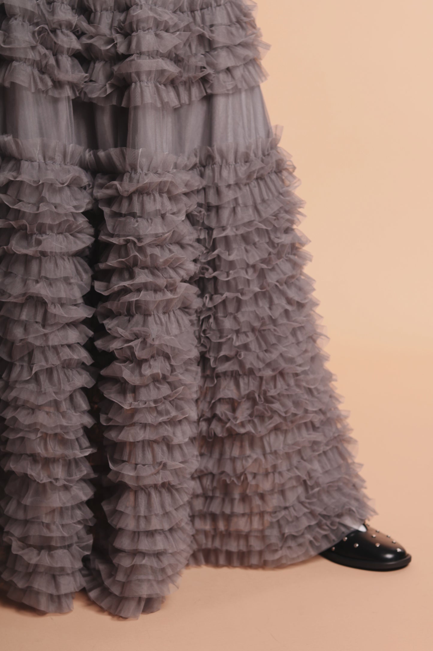 Doll Ruffle Lace Skirt (Grey)