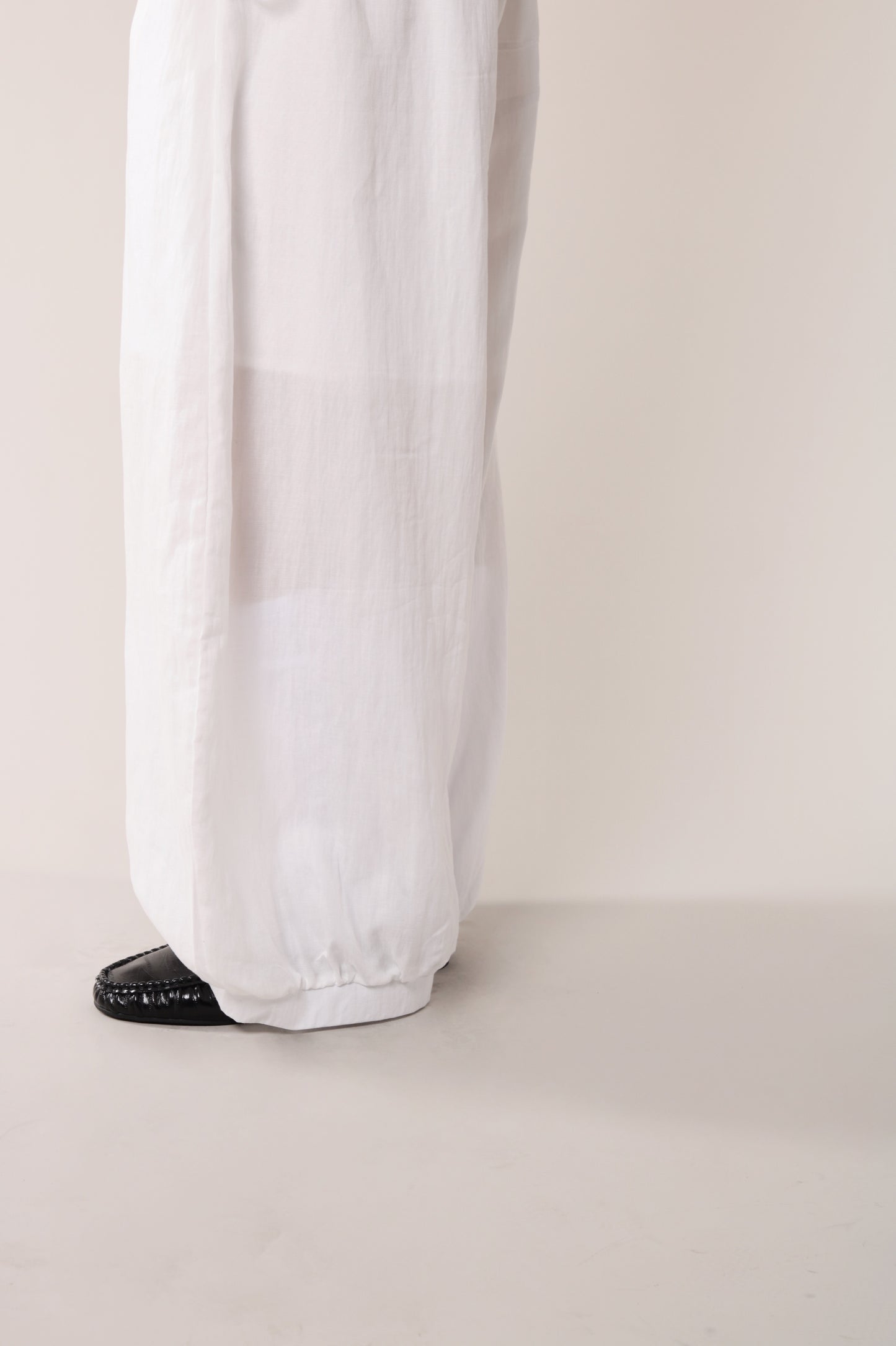Linen Bubble Pants (White)