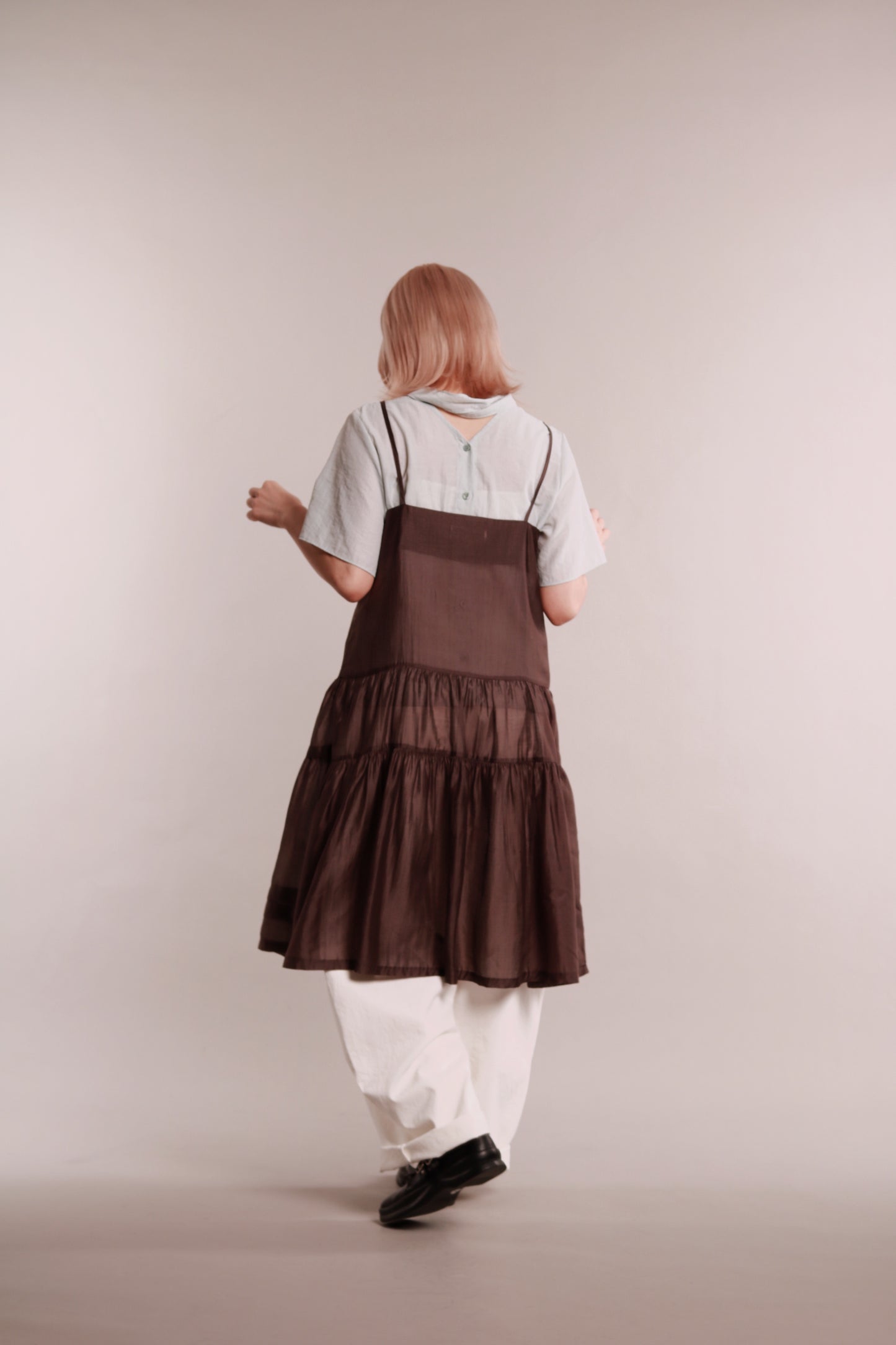 See Through Tie Top (Sky)