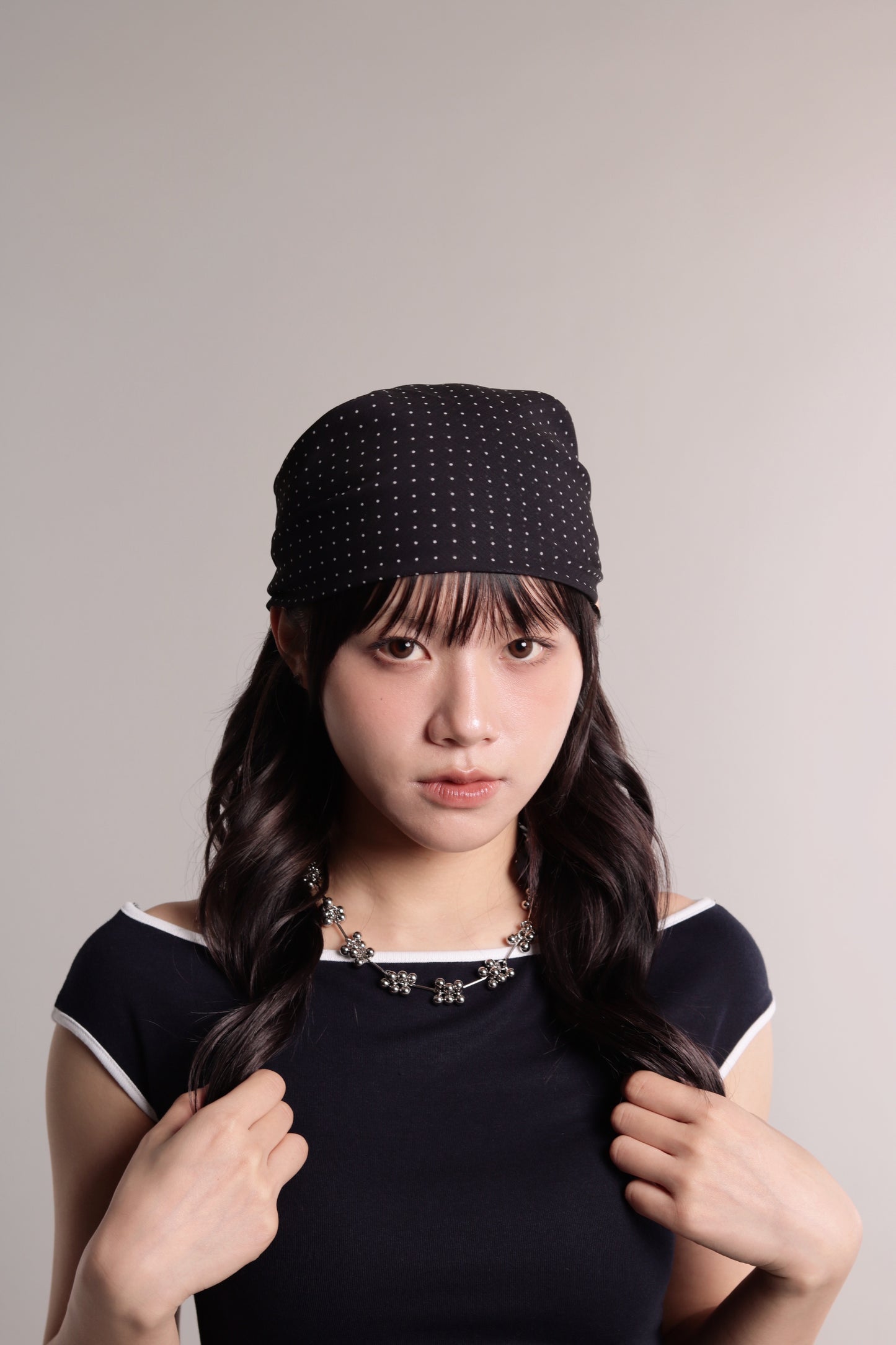 Polka Dot Scarf (Black)