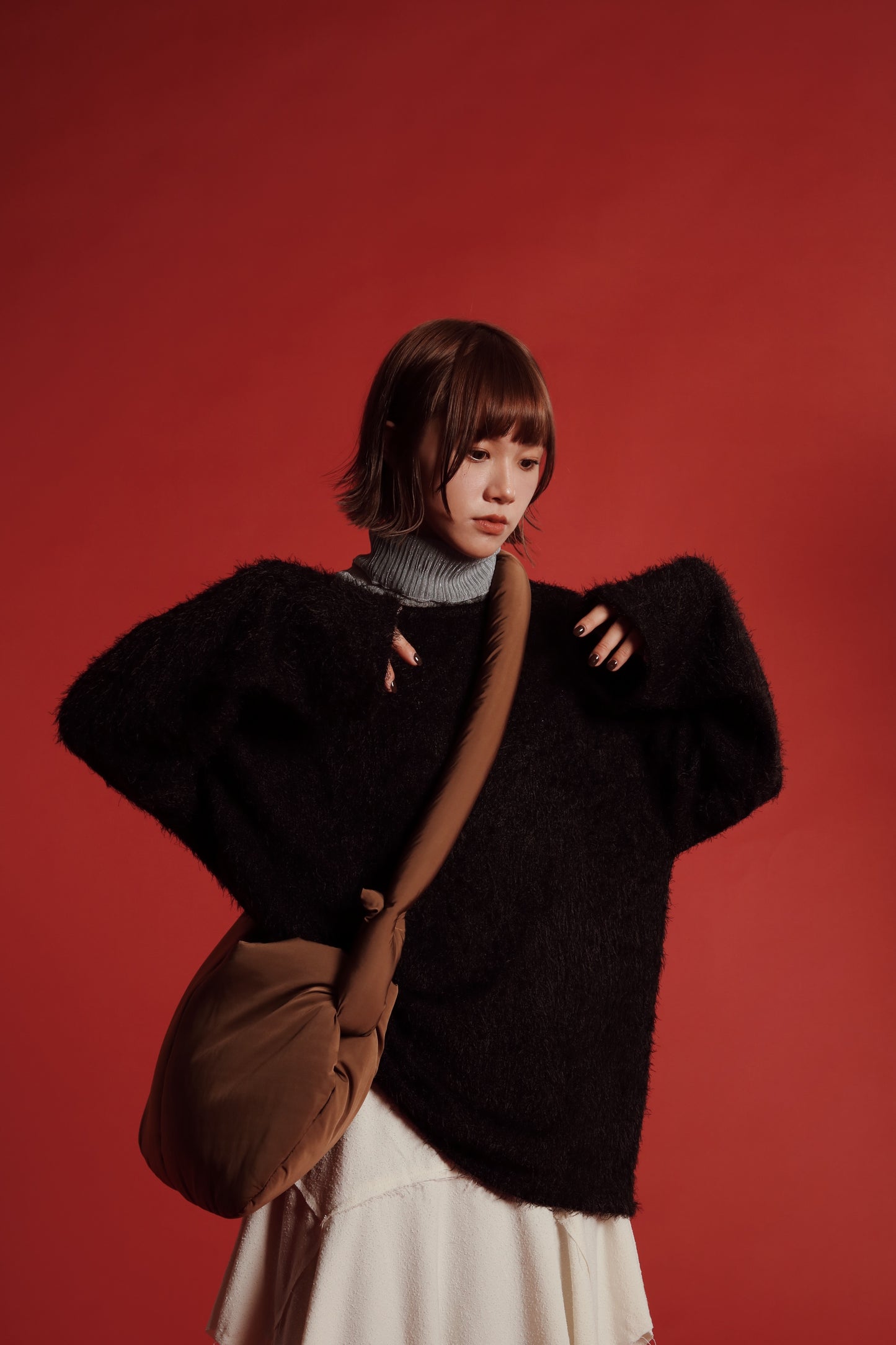 Doll Cloud Bag (Black/Brown/Ivory)