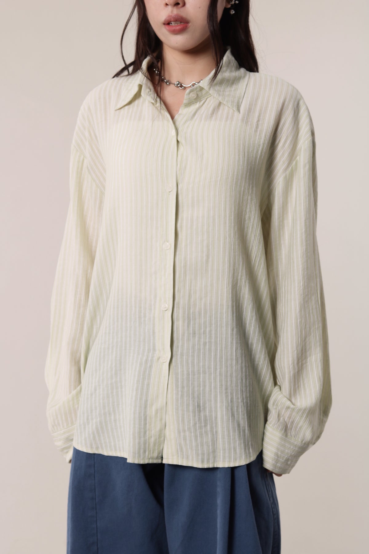 Autumn Striped Shirt (Lime)