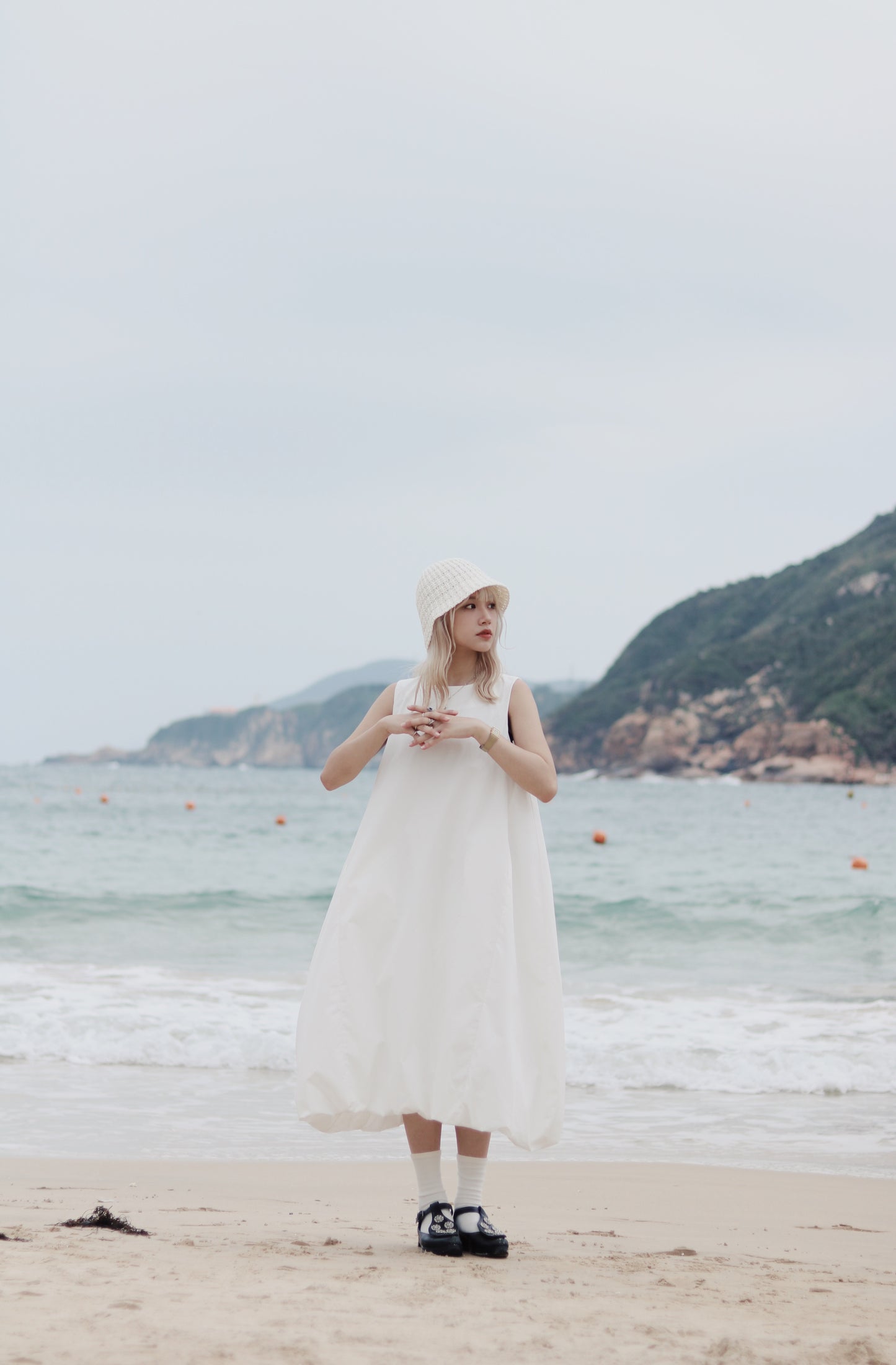 Bubble Cloud Dress (White)