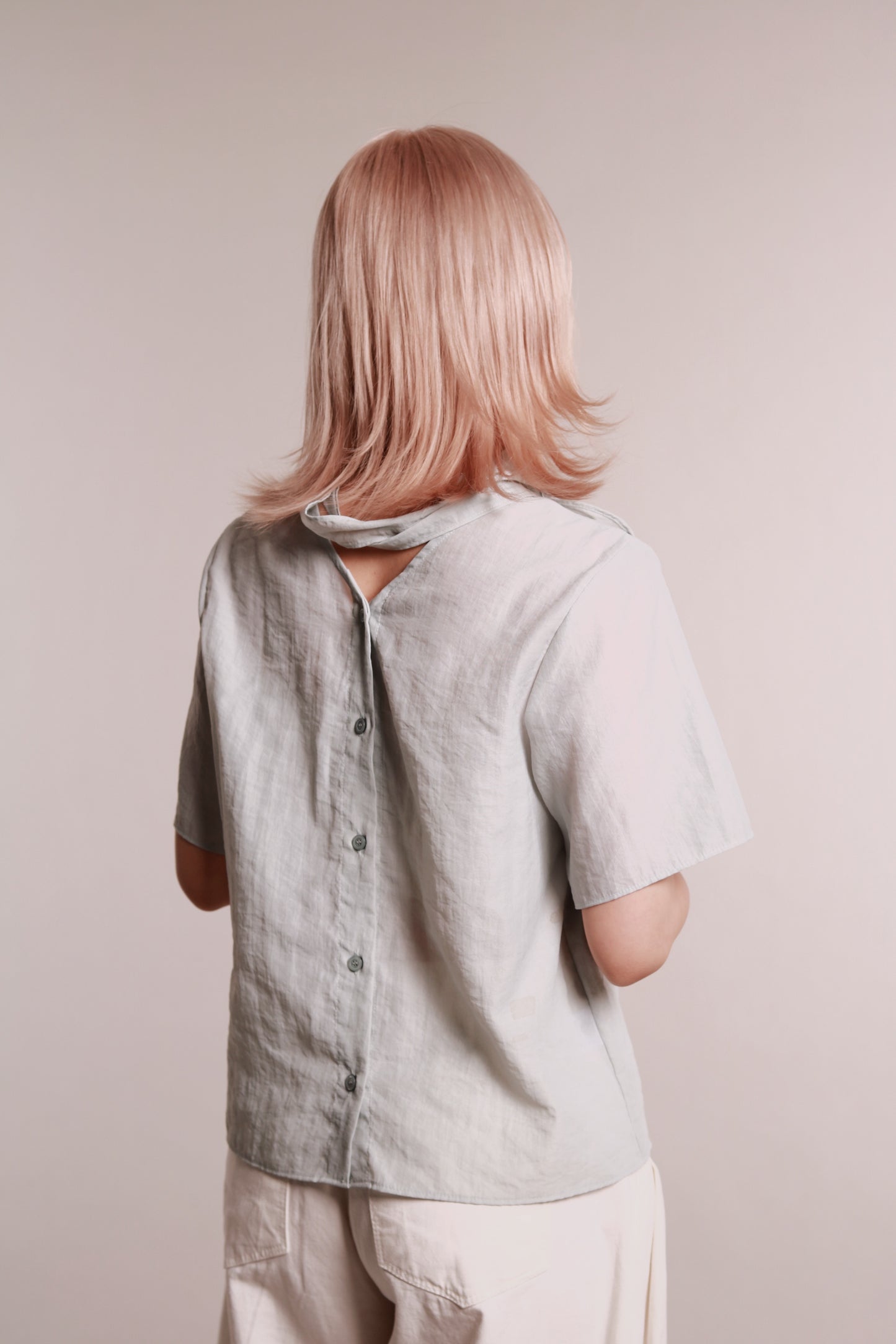 See Through Tie Top (Sky)