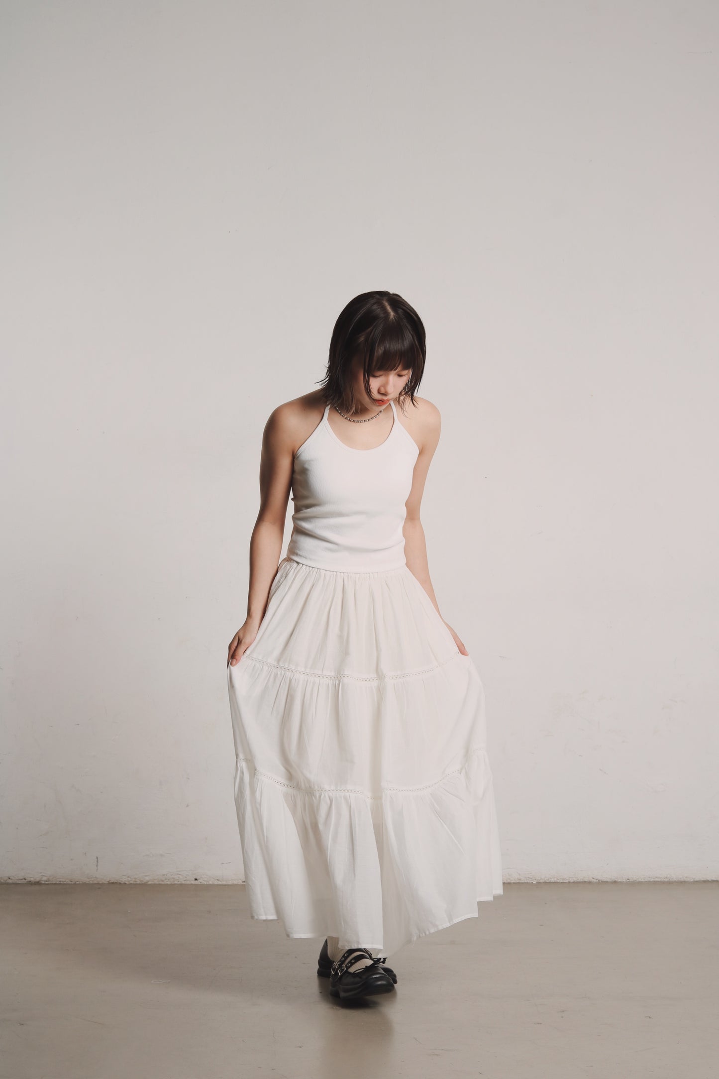 Doll Tiered Skirt (White)