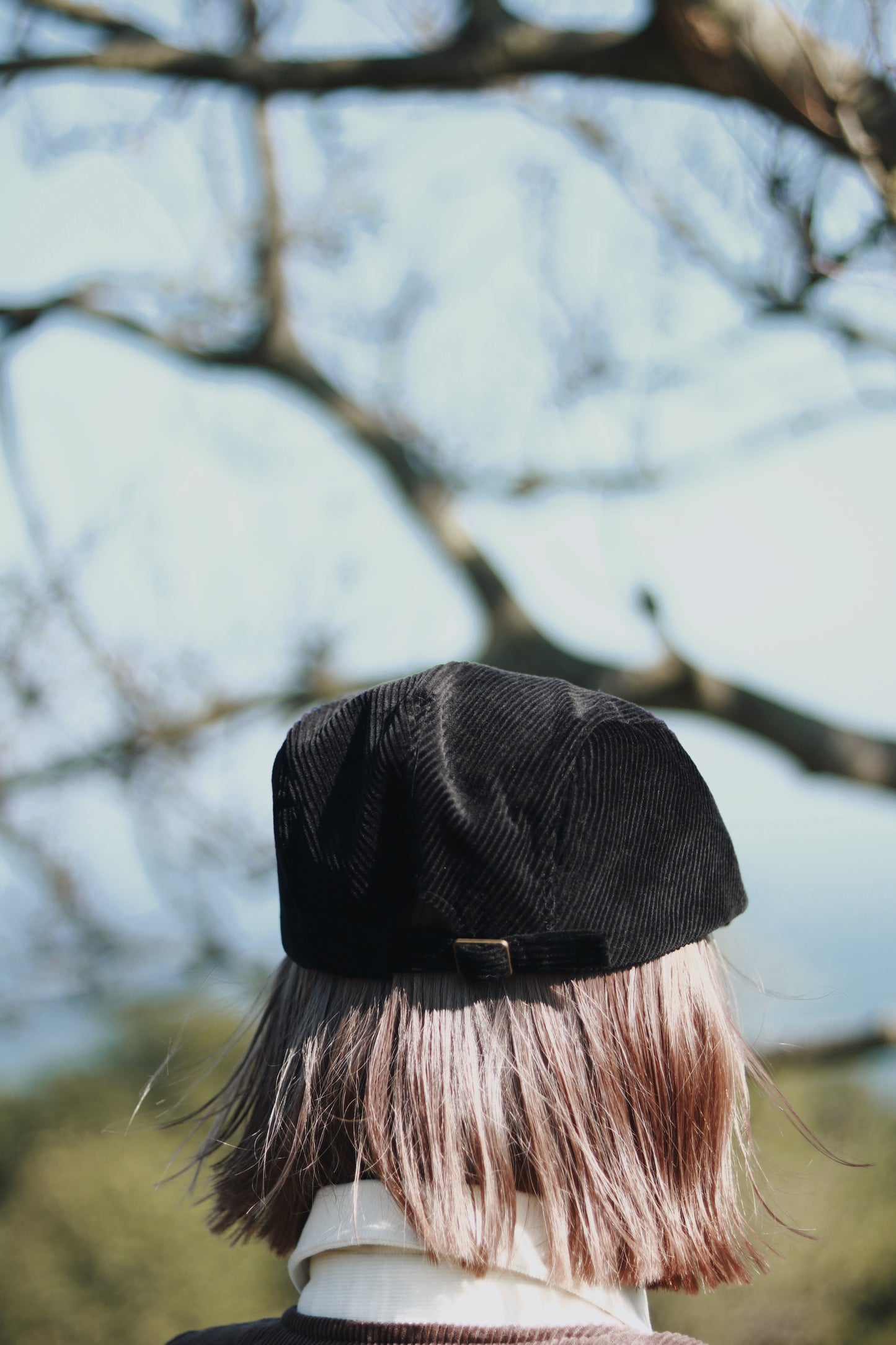 Corduroy News Cap (Black)